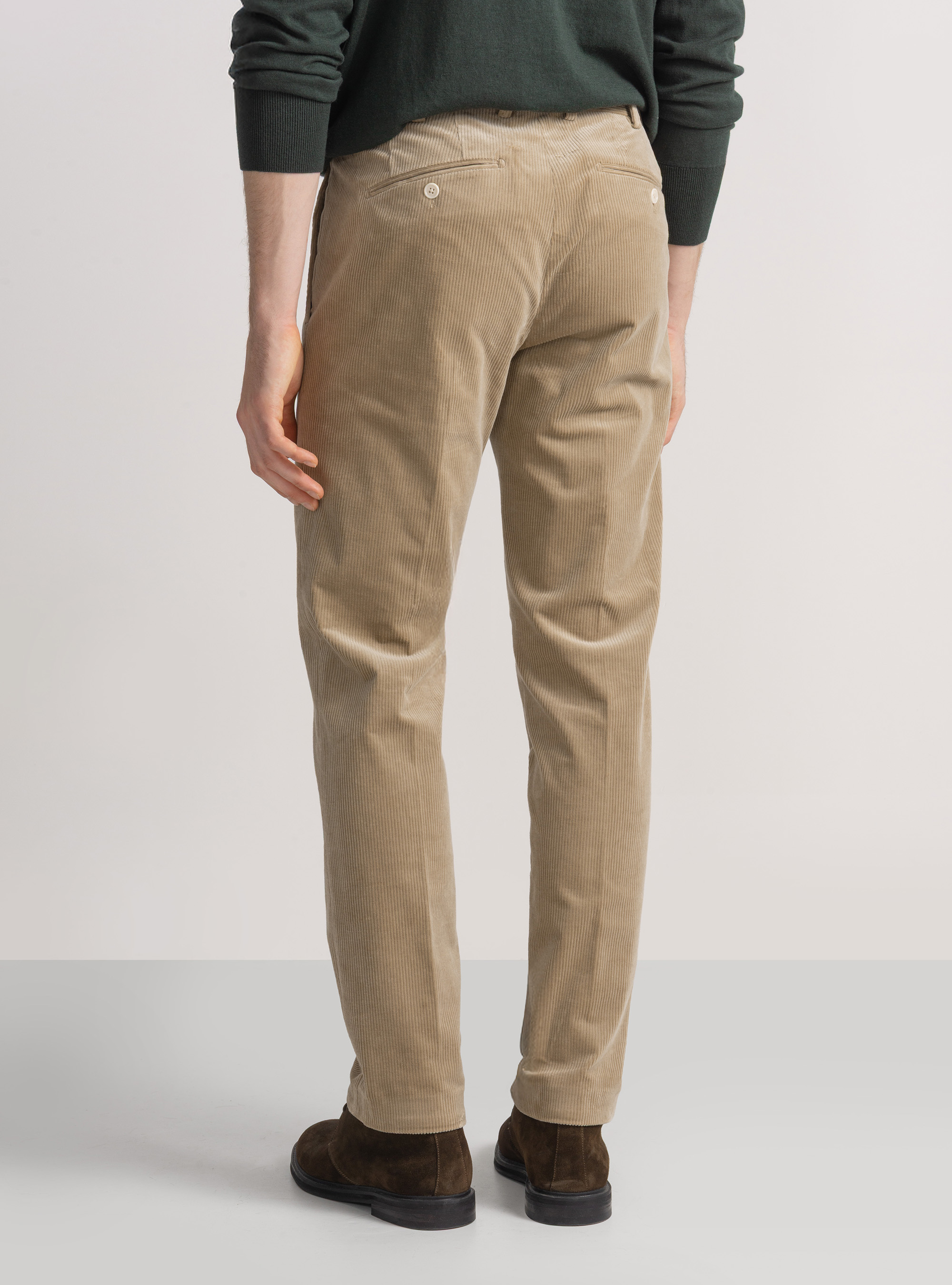 Duca Visconti di Modrone corduroy stretch trousers, SAND
