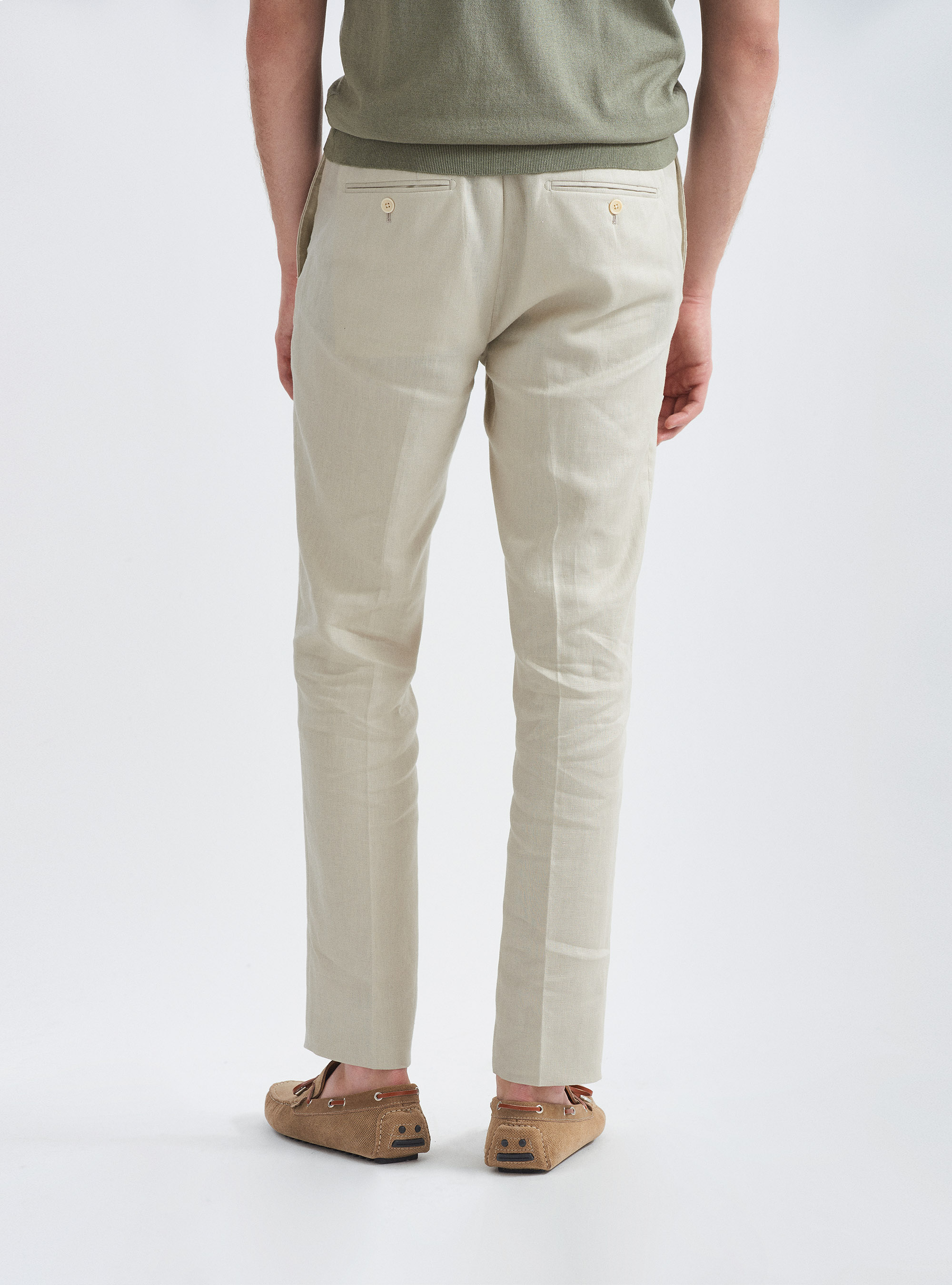 Pantaloni per abito in puro lino | GutteridgeEU | Abiti Uomo