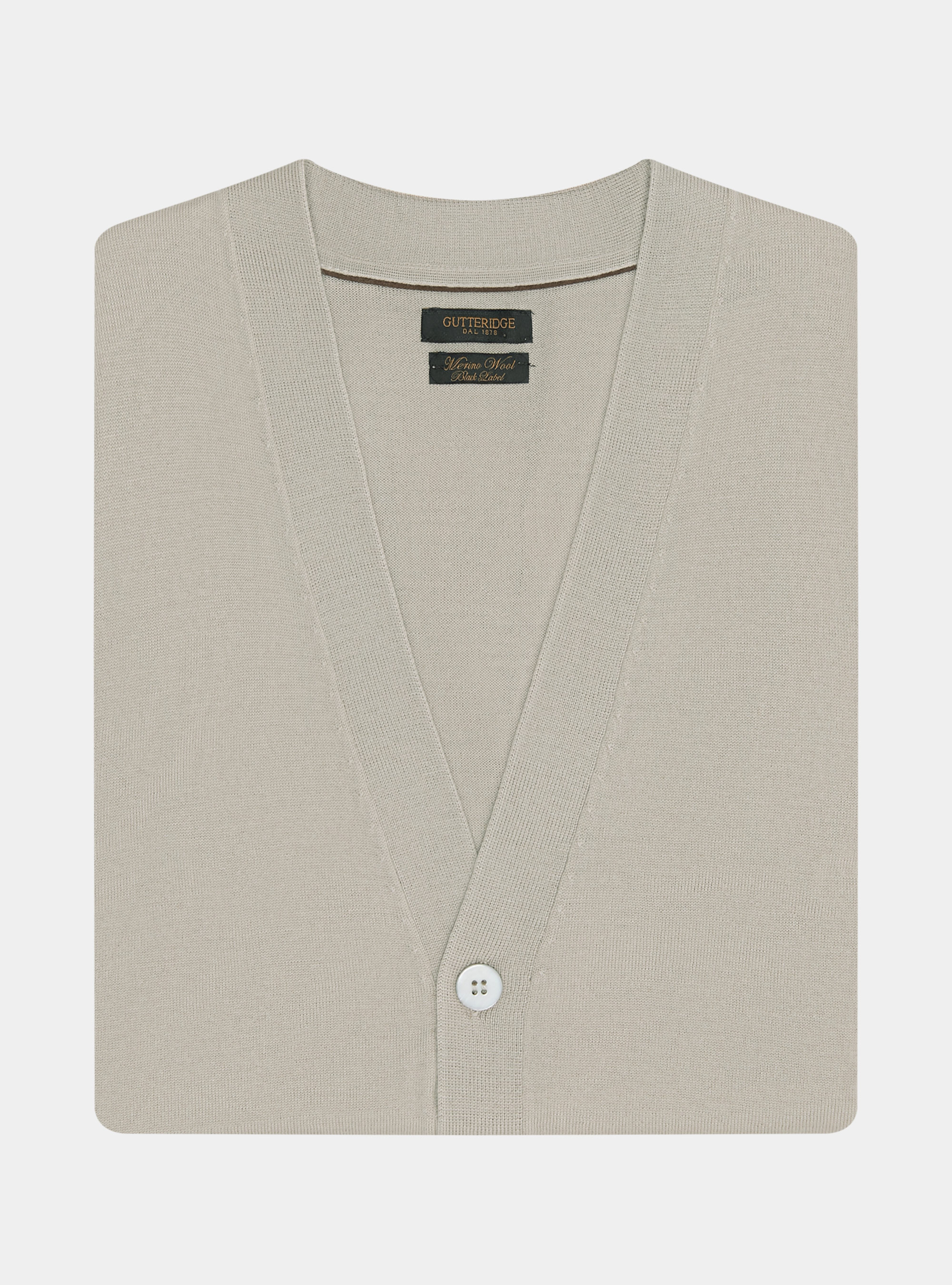 Chaleco de punto de pura lana merina extrafina, ARENA