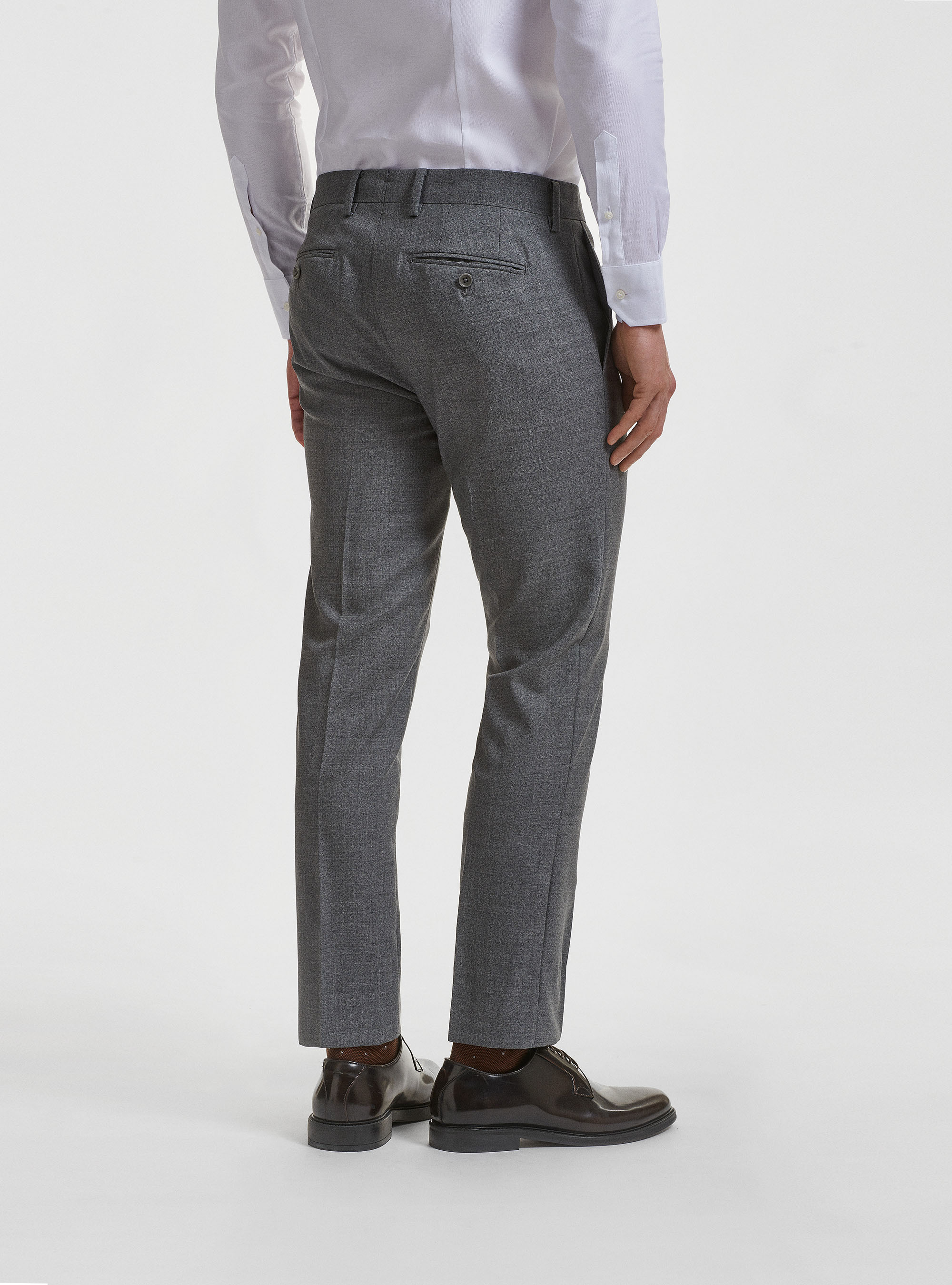 Pantaloni per abito in pura lana Vitale Barberis Canonico, GRIGIO CHIARO