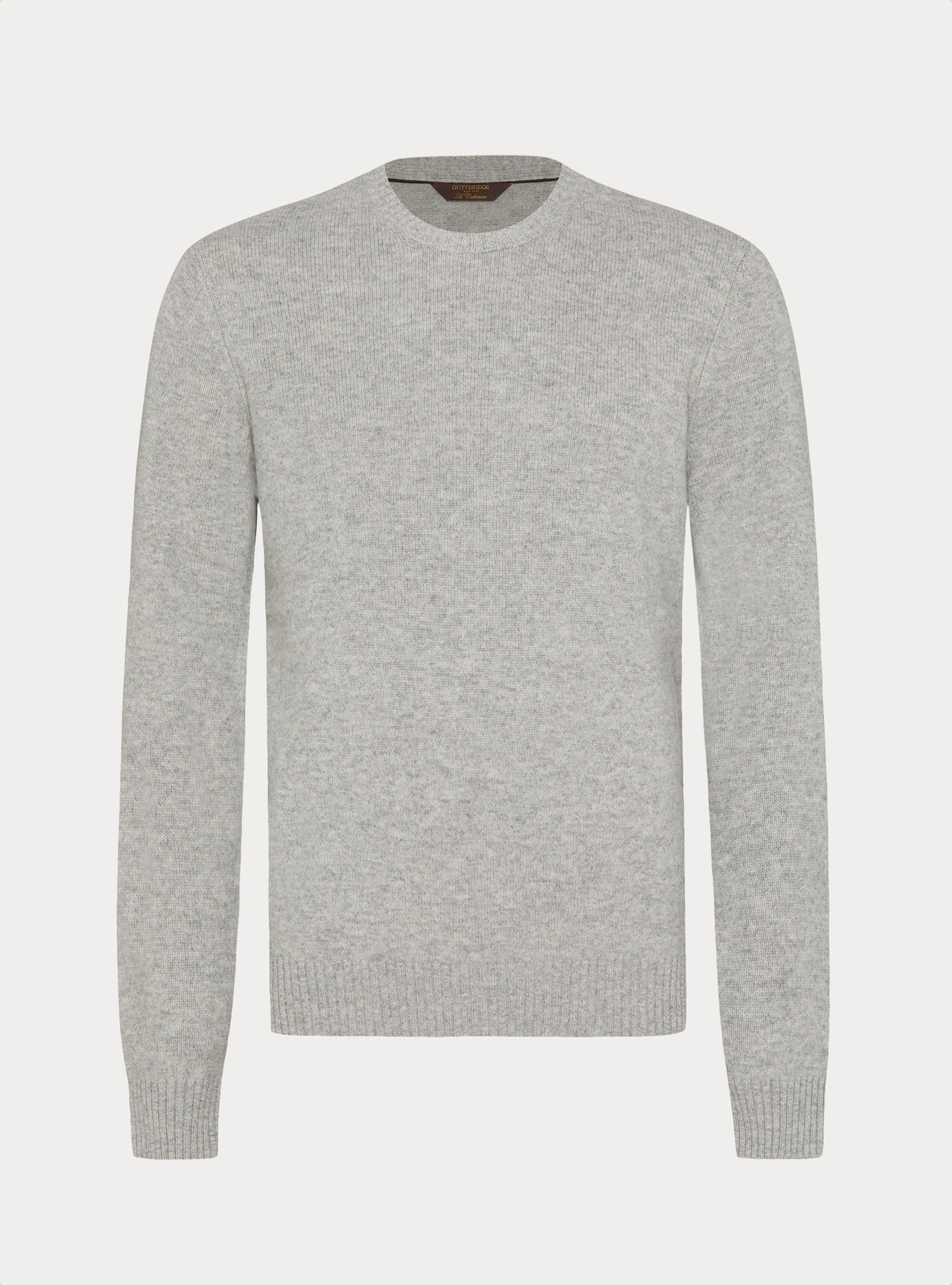 Pullover mit Rundhalsausschnitt aus einer Woll-Kaschmir-Mischung, GRIGIO CHIARO MEL 0150C