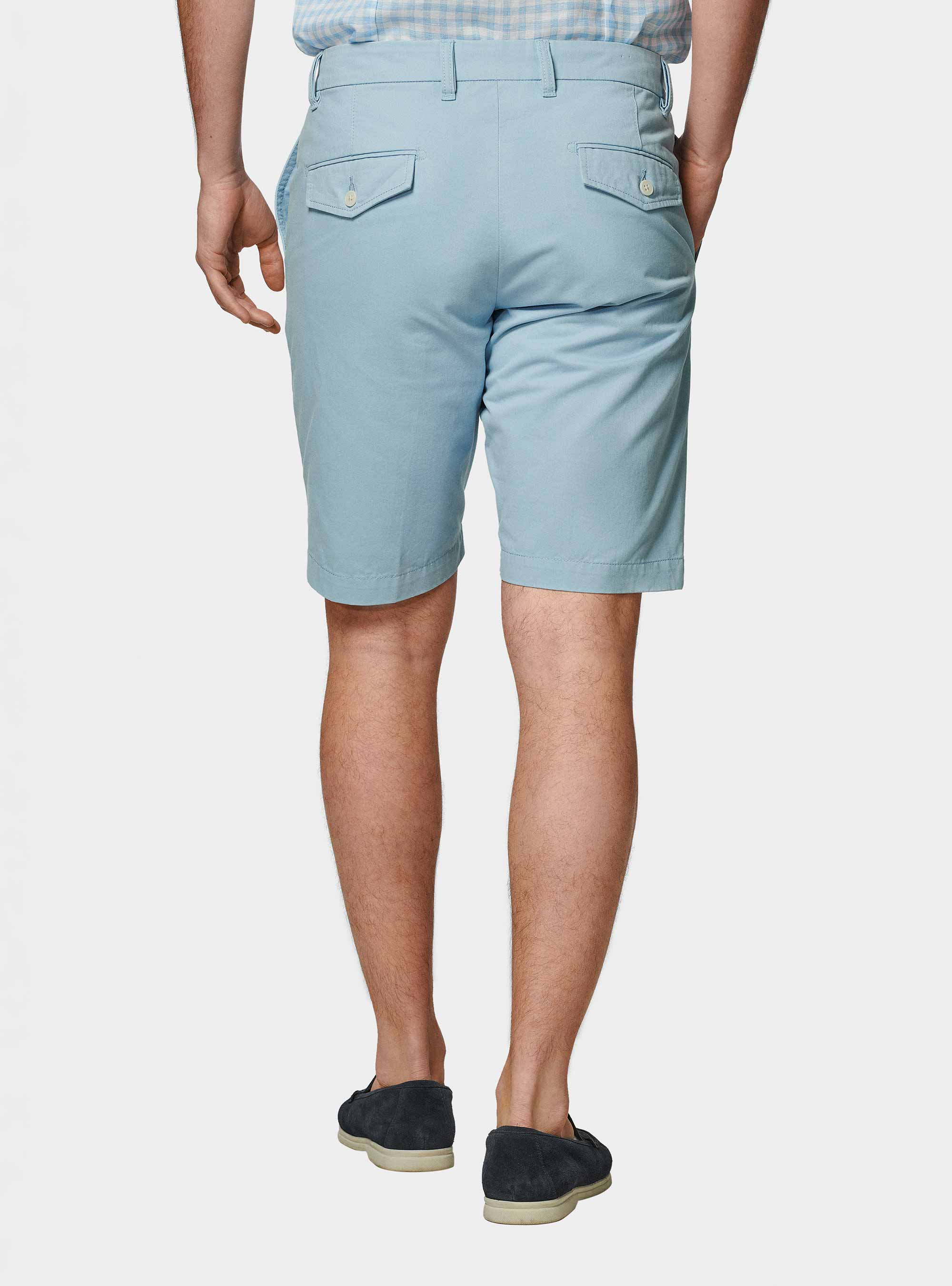 Bermuda en sergé de coton, BLEU CIEL