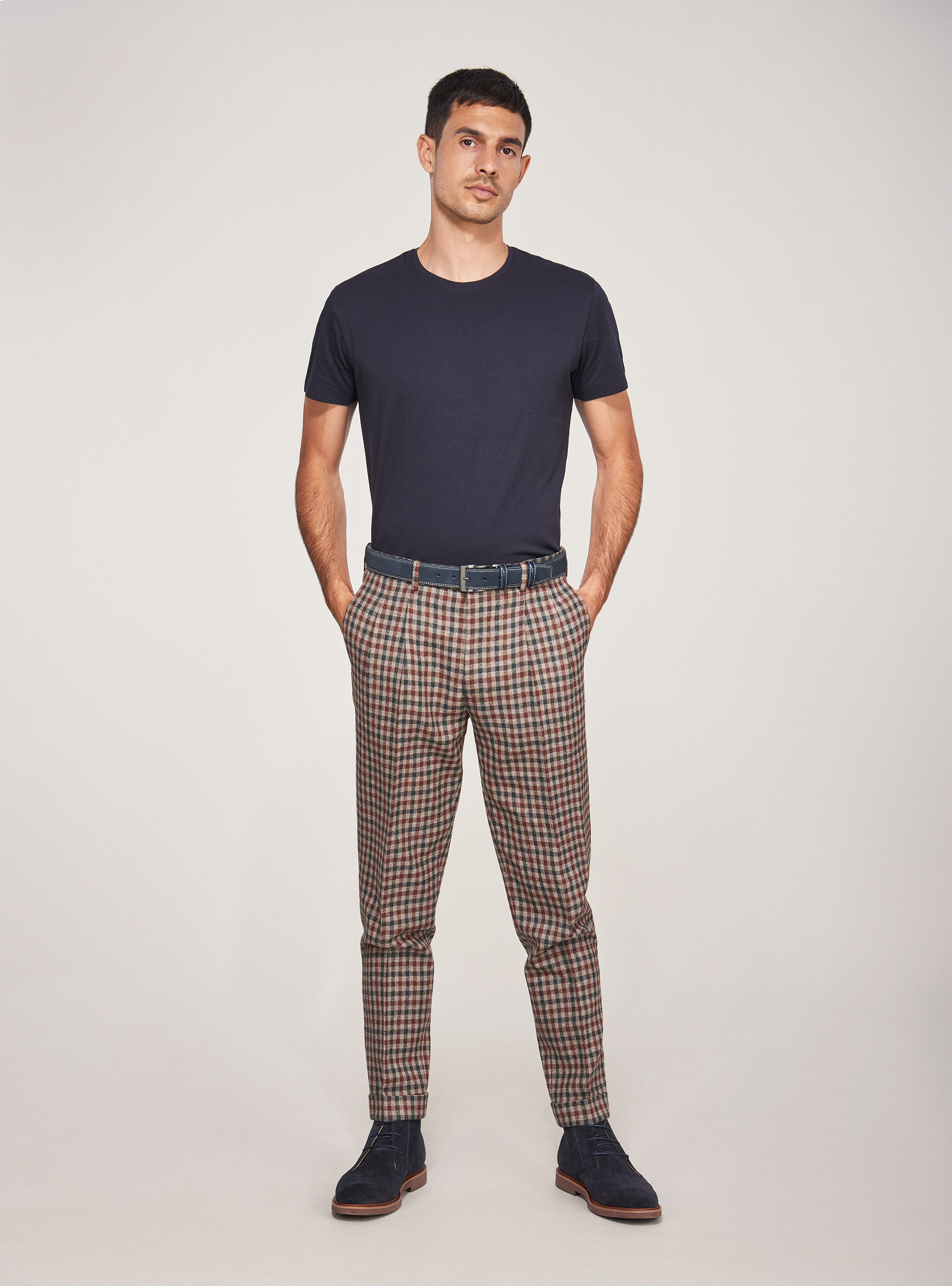 Supima cotton jersey t-shirt, NAVY BLUE