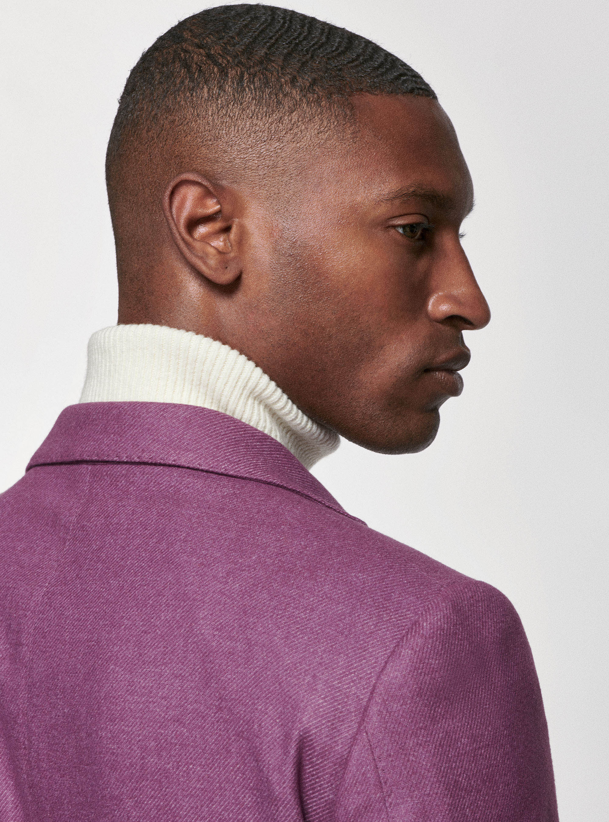 Giacca in flanella lana Duemilagori, LILLA SCURO 0464C