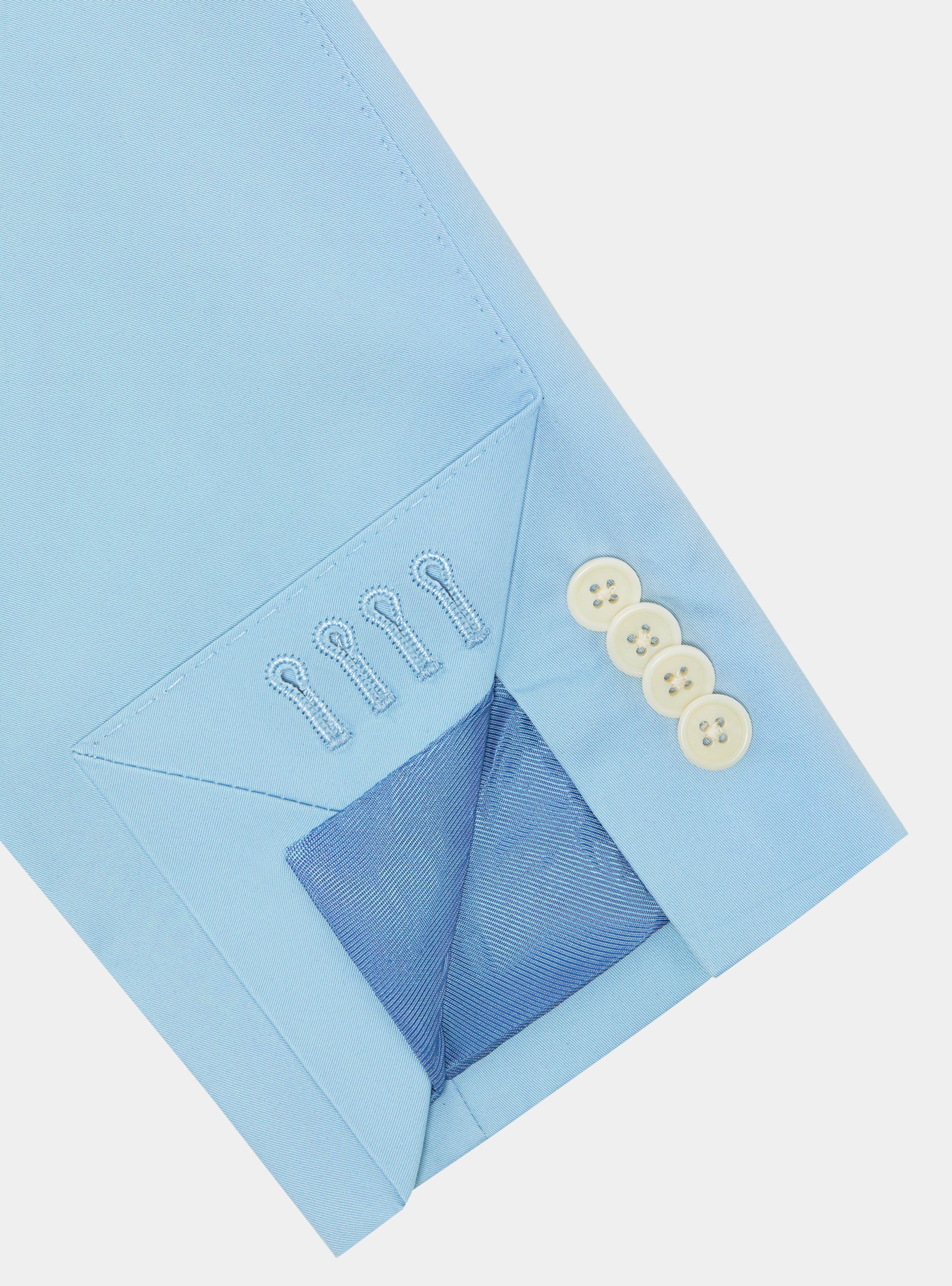 Cotton poplin blazer, LIGHT BLUE