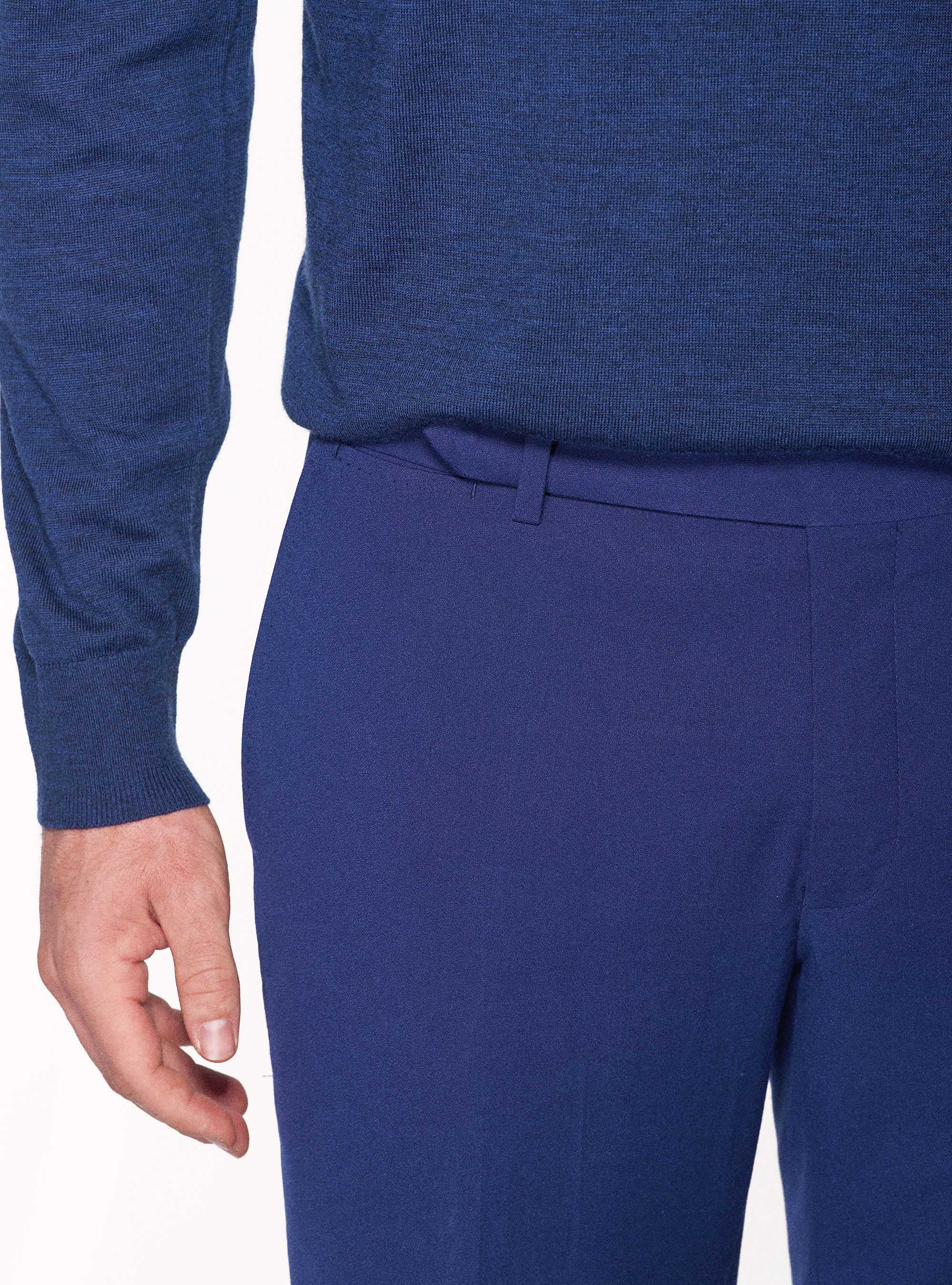 Pantaloni per abito slim fit, BLU