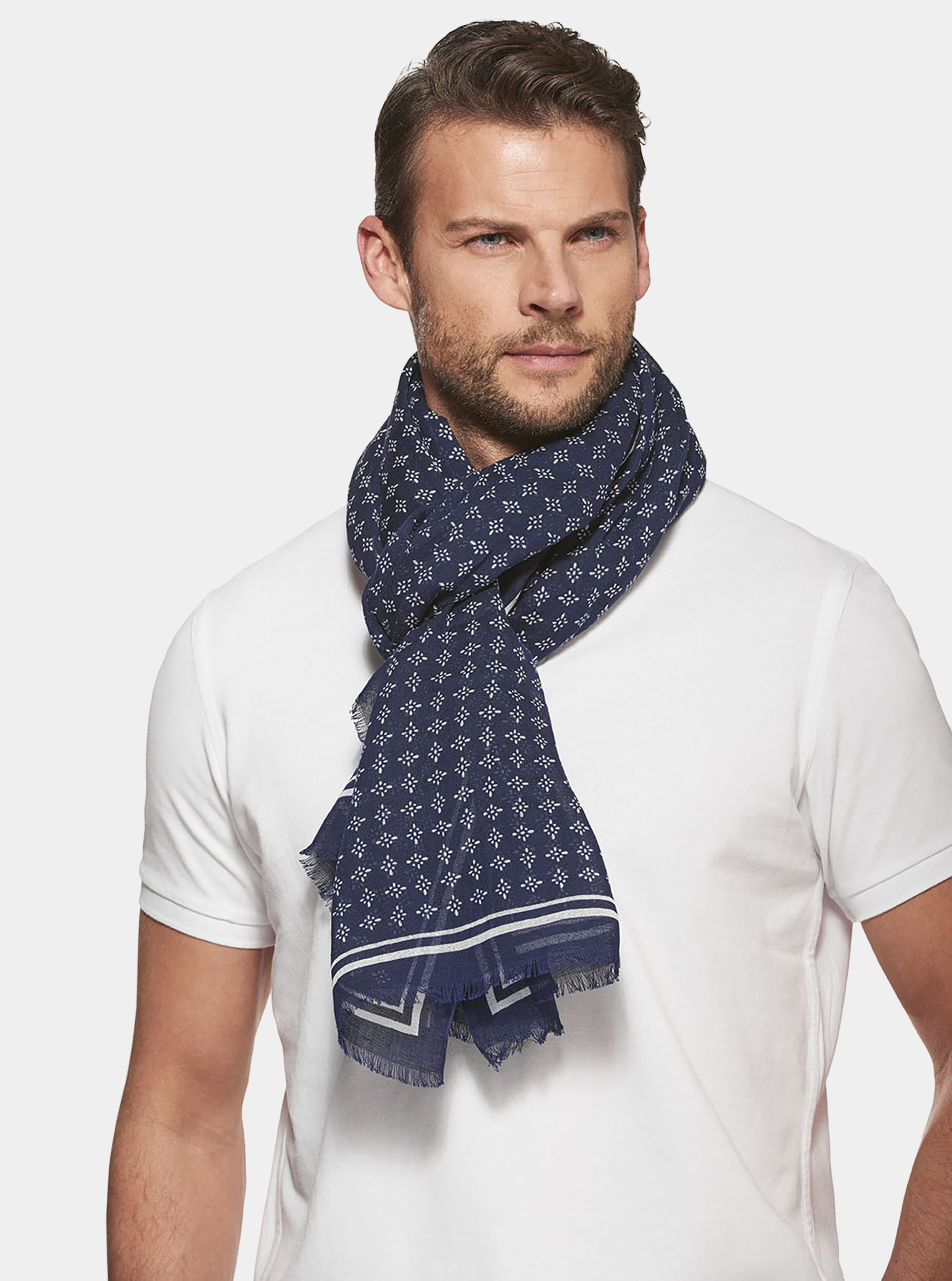 Fancy scarf, NAVY BLUE