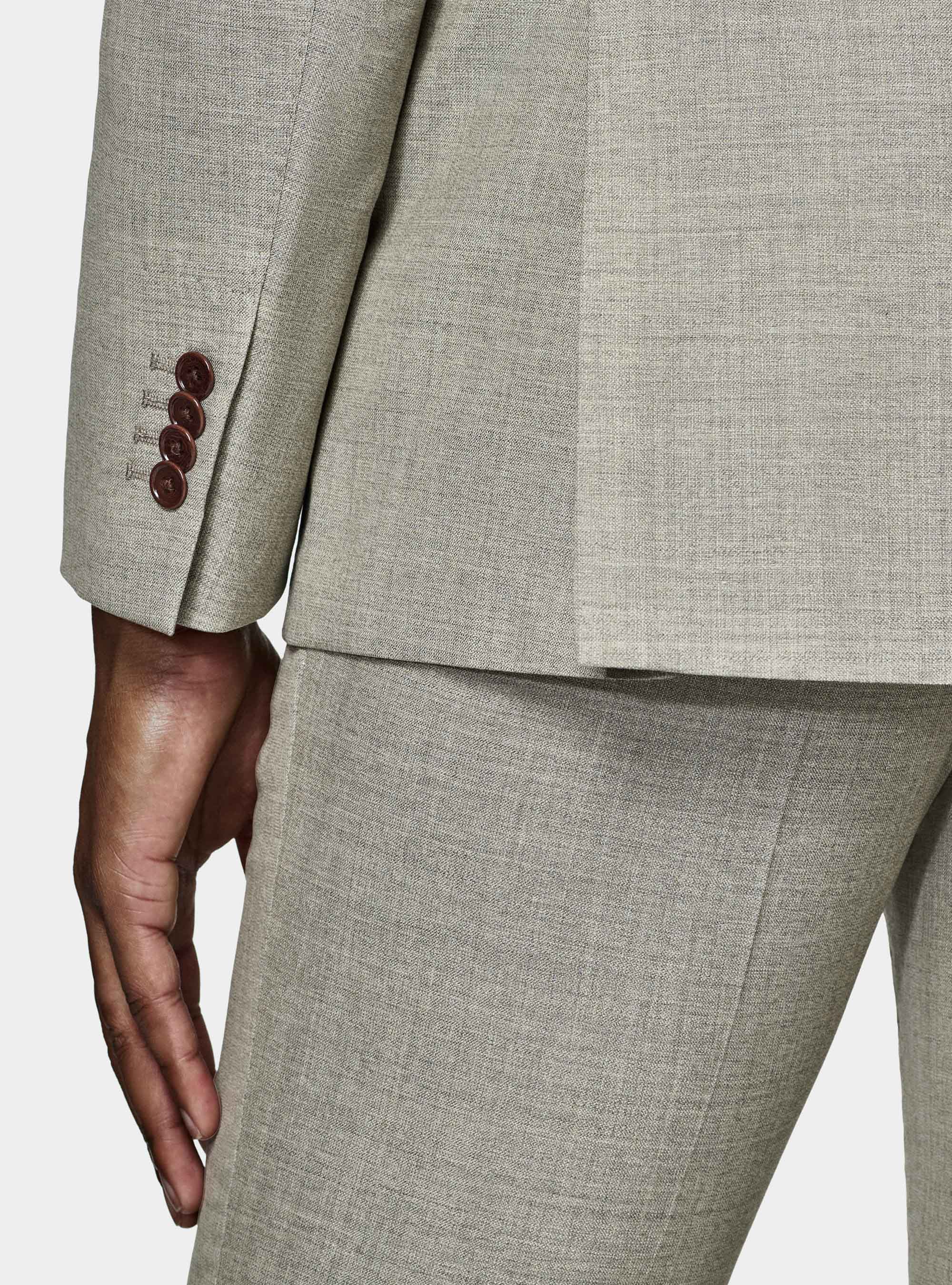 Pure wool suit blazer Vitale Barberis Canonico, ECRU