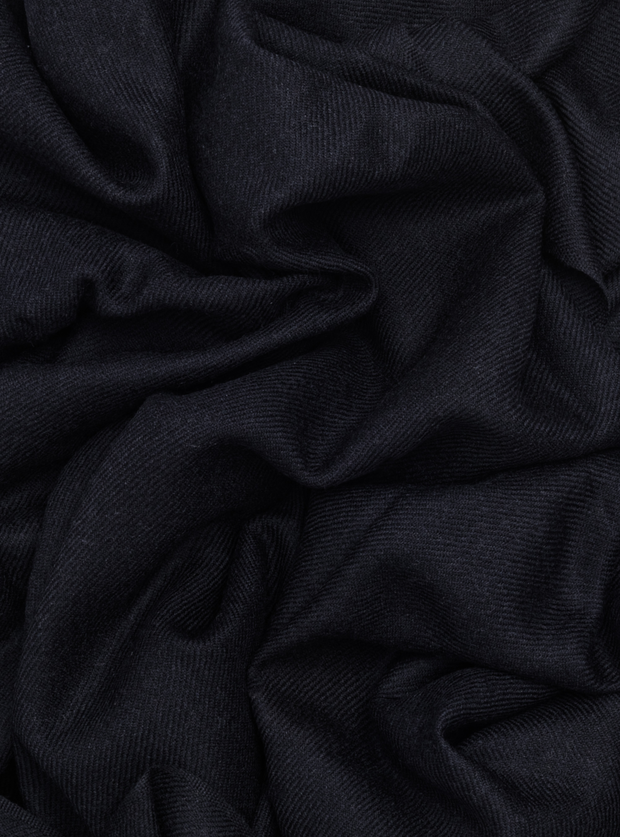 Sciarpa in lana con ricamo, NERO