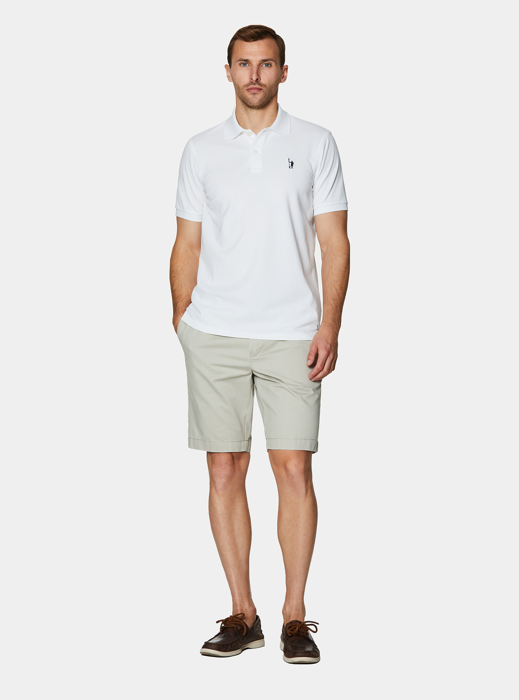 Classic piqu&eacute; polo shirt, WHITE