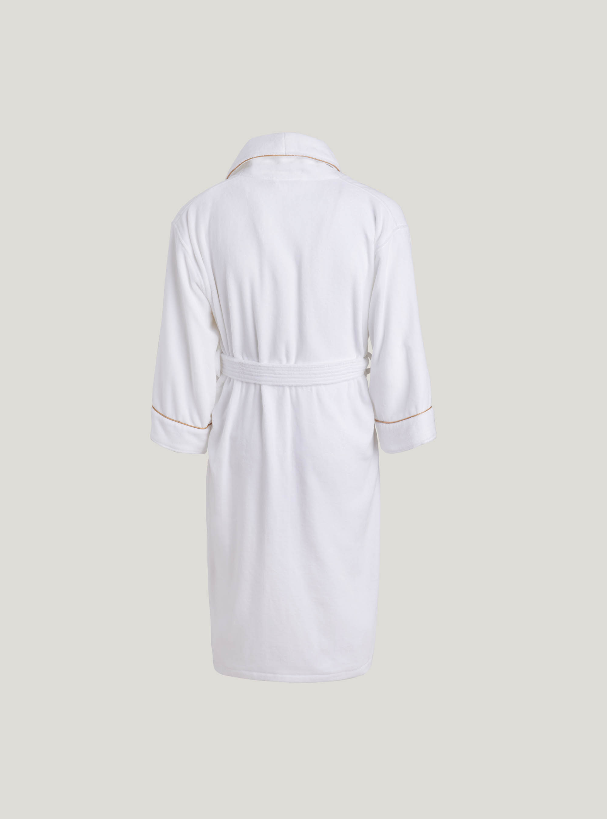 Cotton bathrobe, WHITE