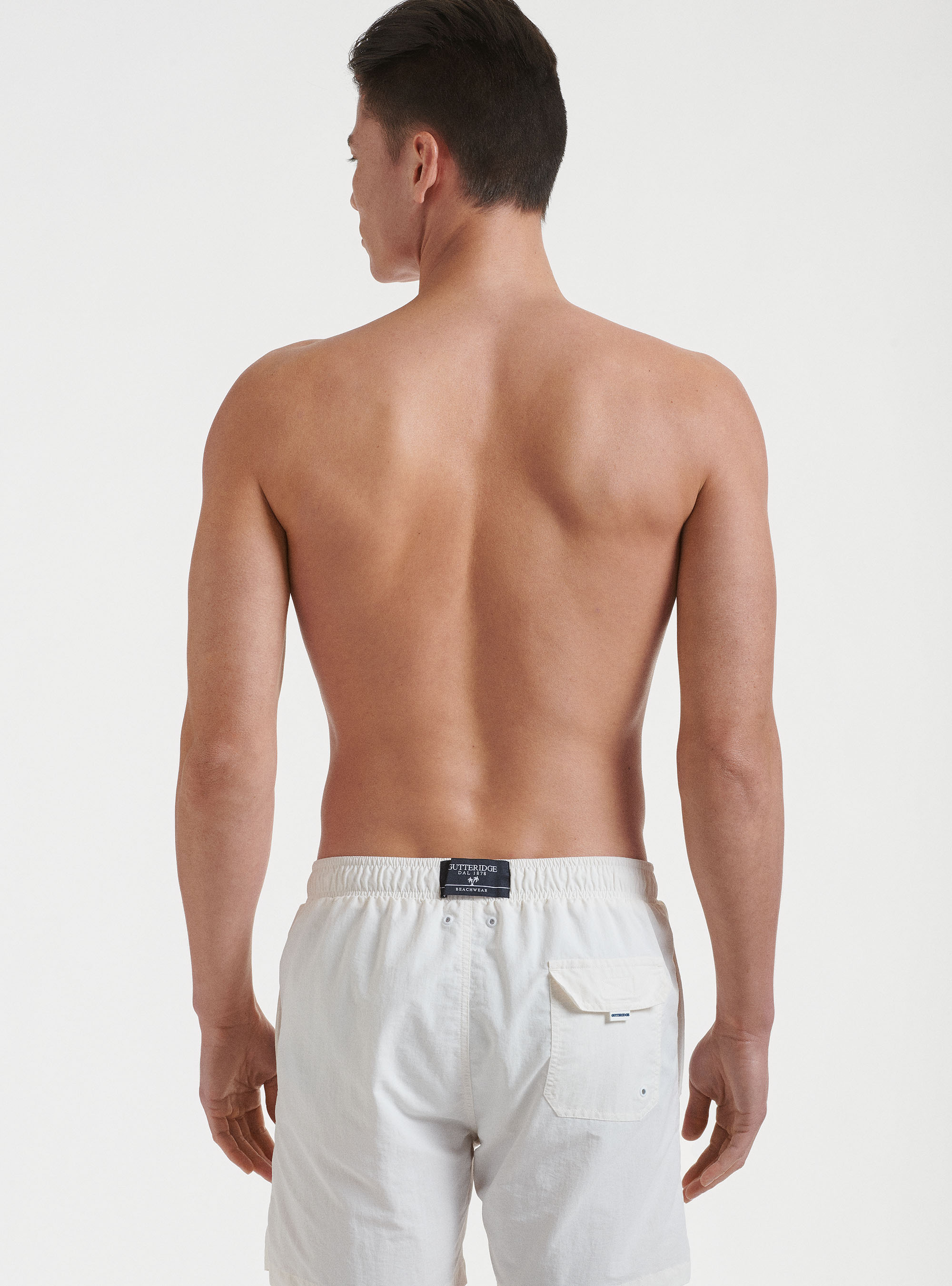 Costume da bagno tinta unita, BIANCO