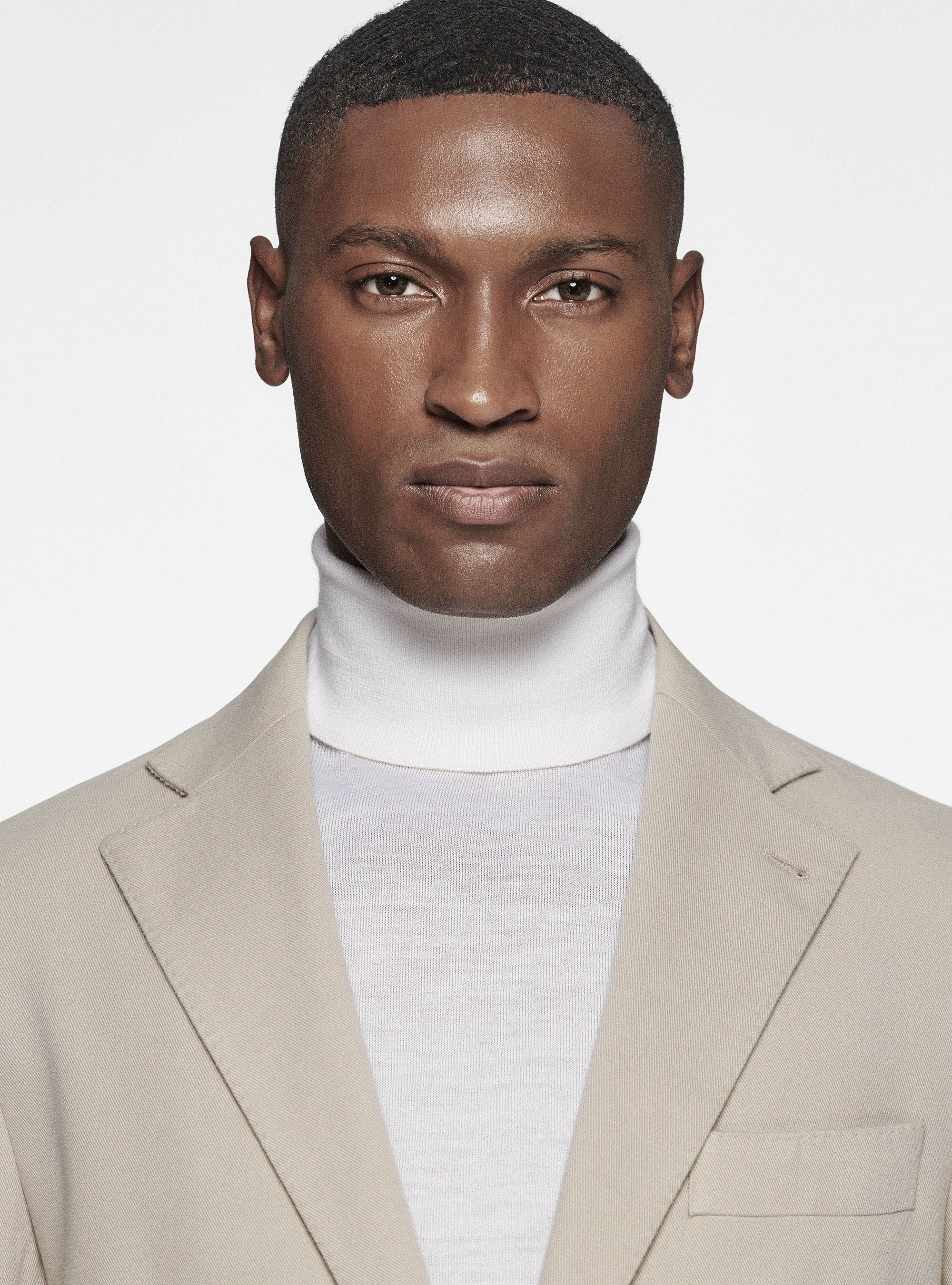 Giacca in cotone cashmere, ECRU