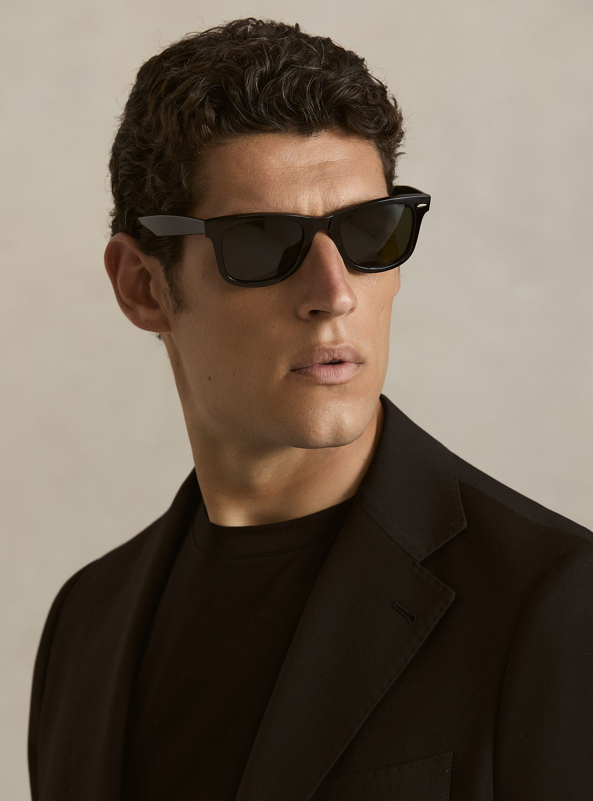 Slim fit classic suit blazer, BLACK