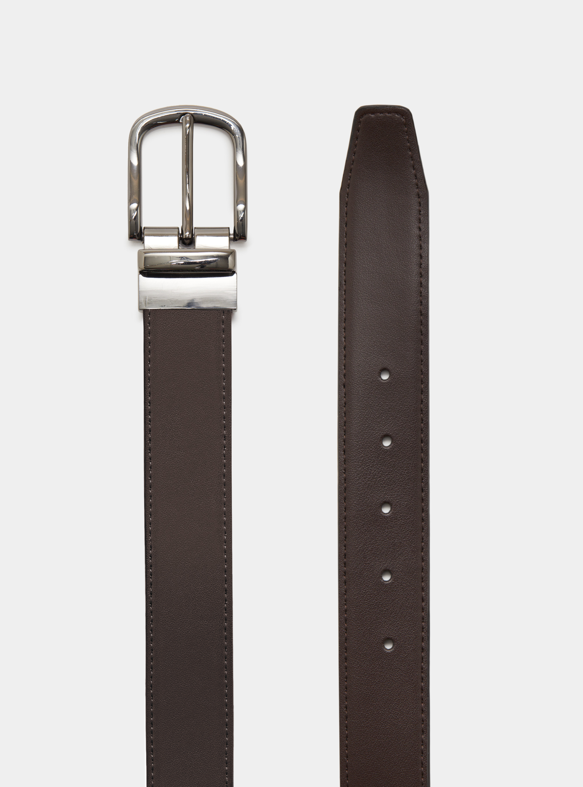 Ceinture réversible en daim, MARRON