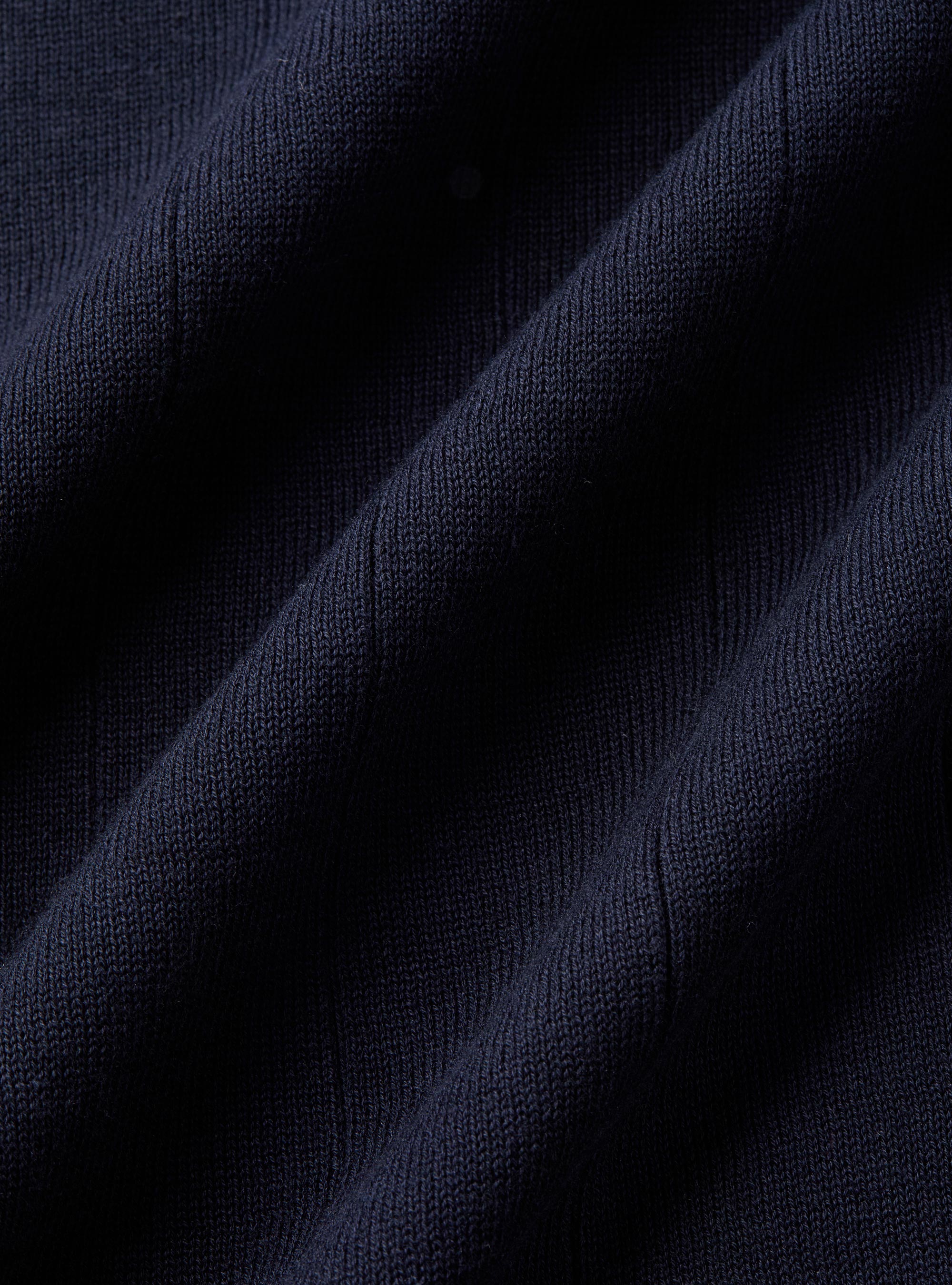 Polo de punto de manga larga, AZUL MARINO