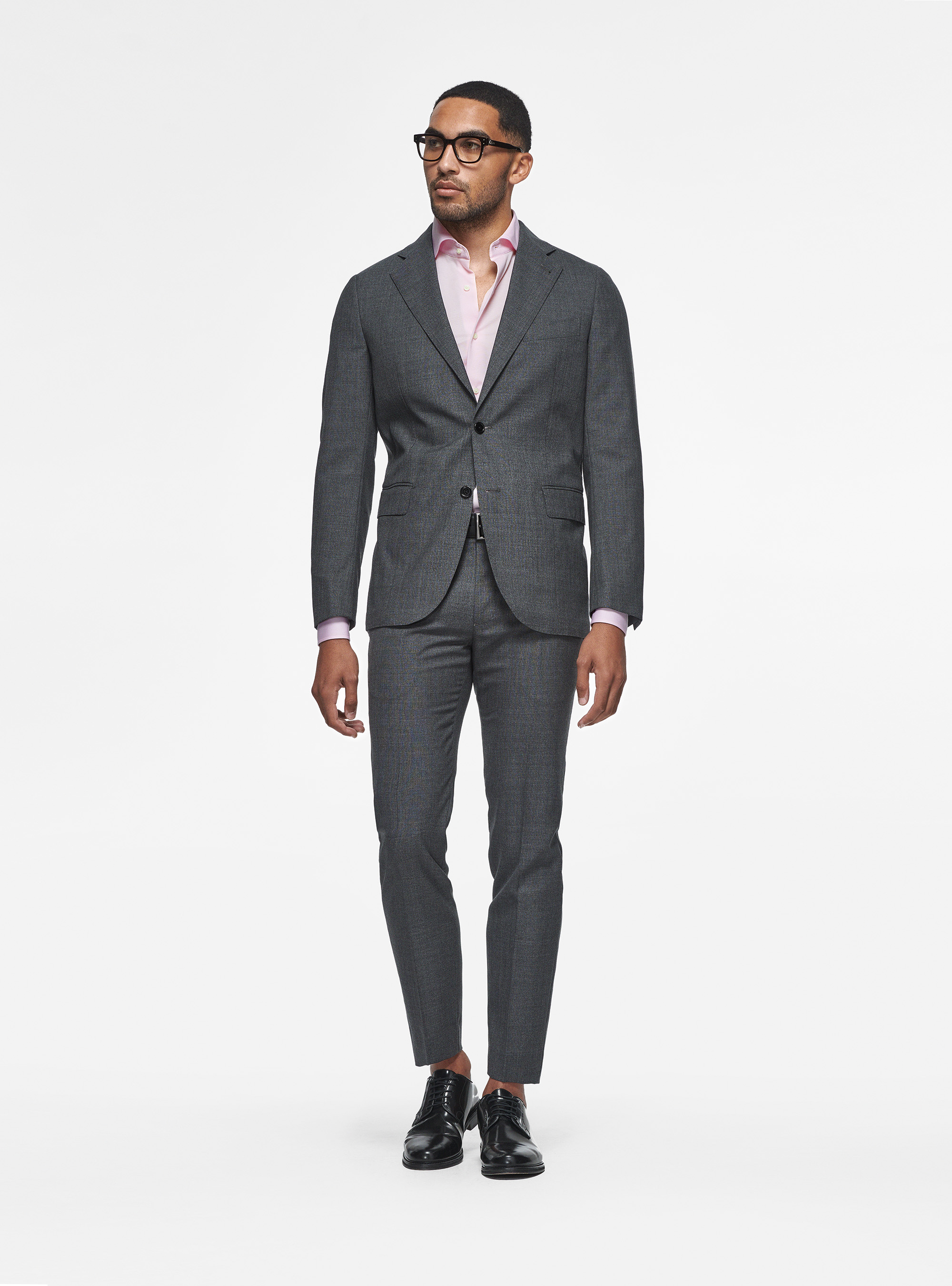 Abito asfalto in pura lana Vitale Barberis Canonico, 