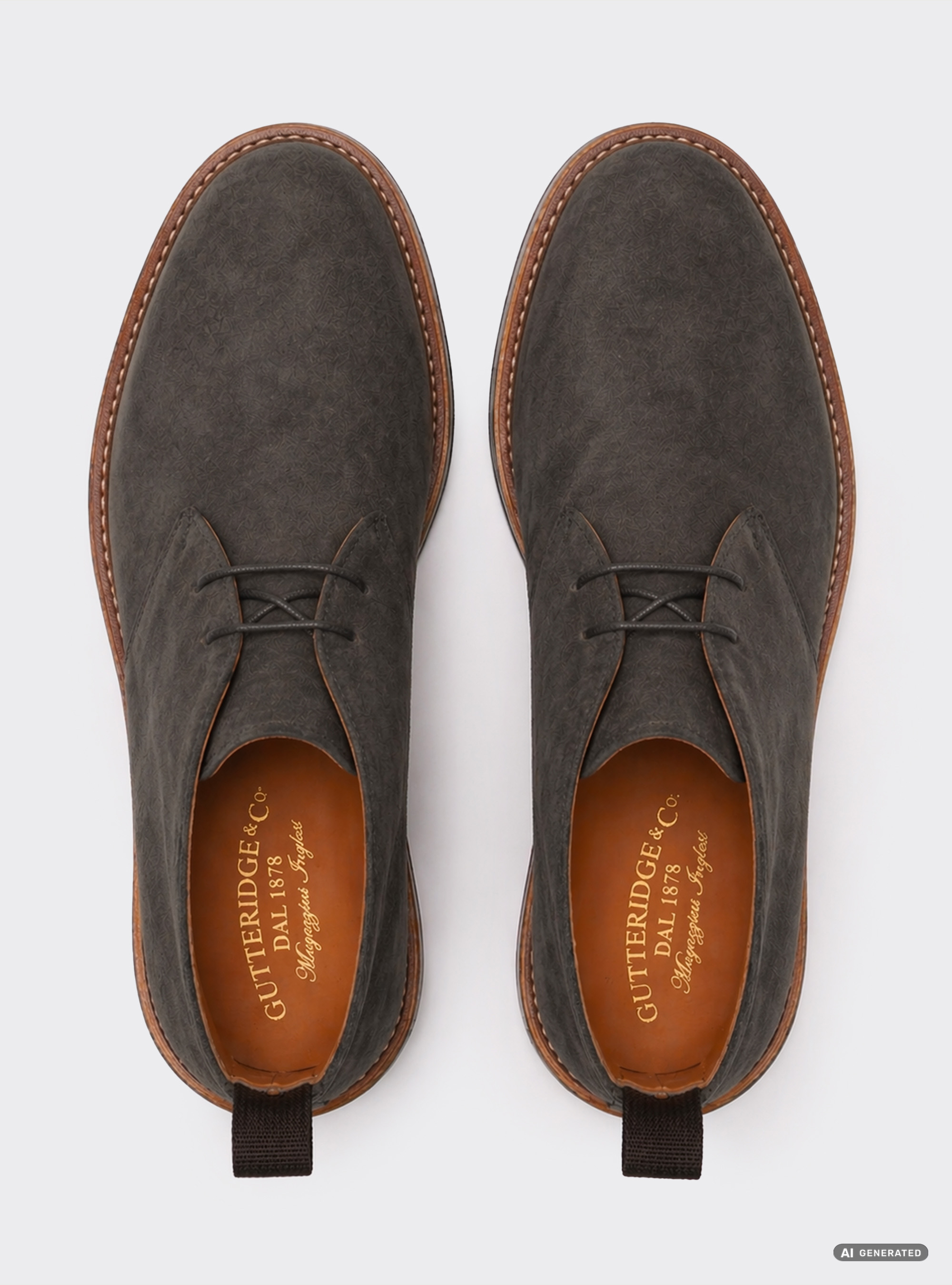 Suede Chukka boots, ASPHALT GREY
