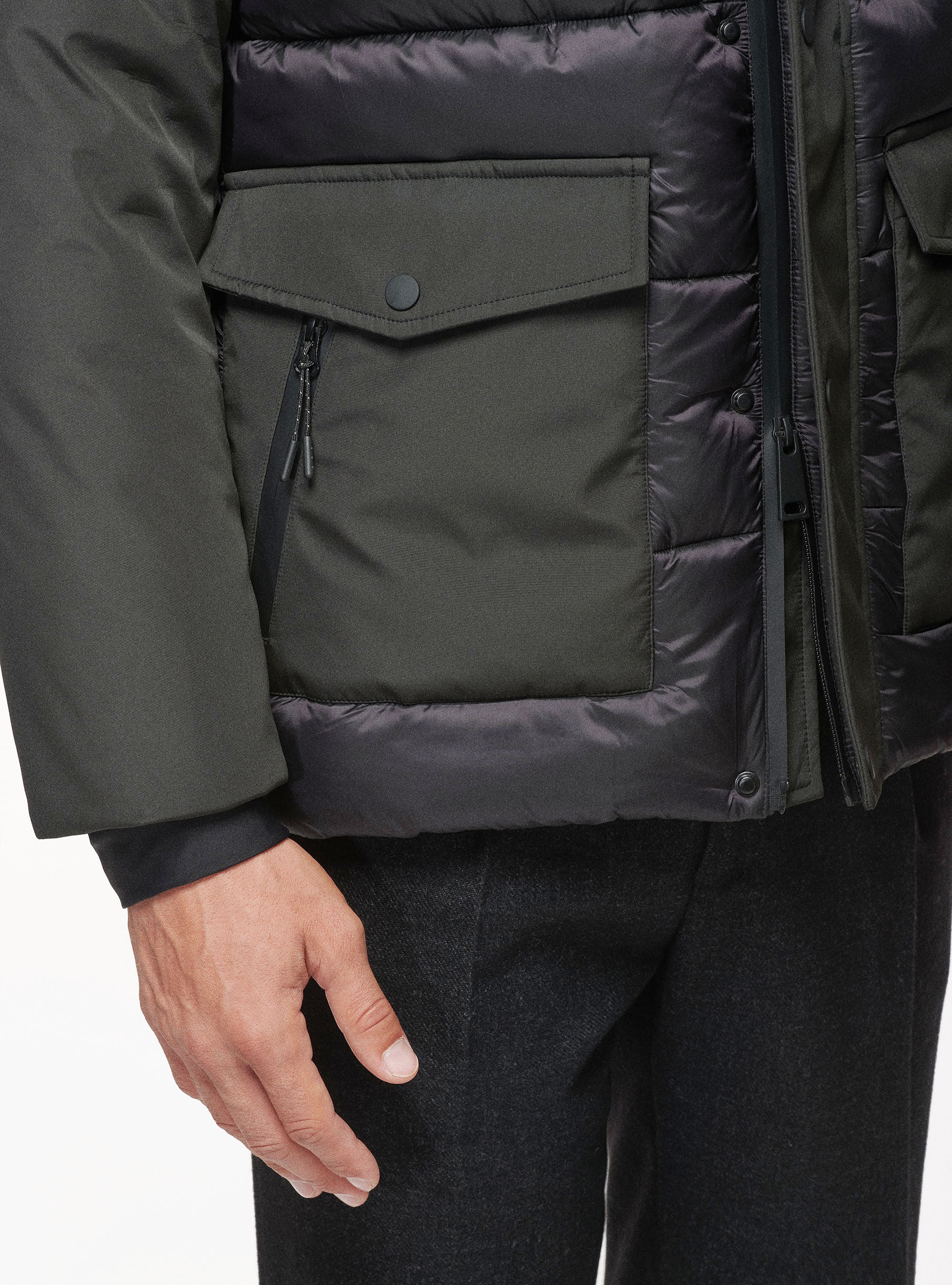 Giubbino tecnico imbottito, NERO
