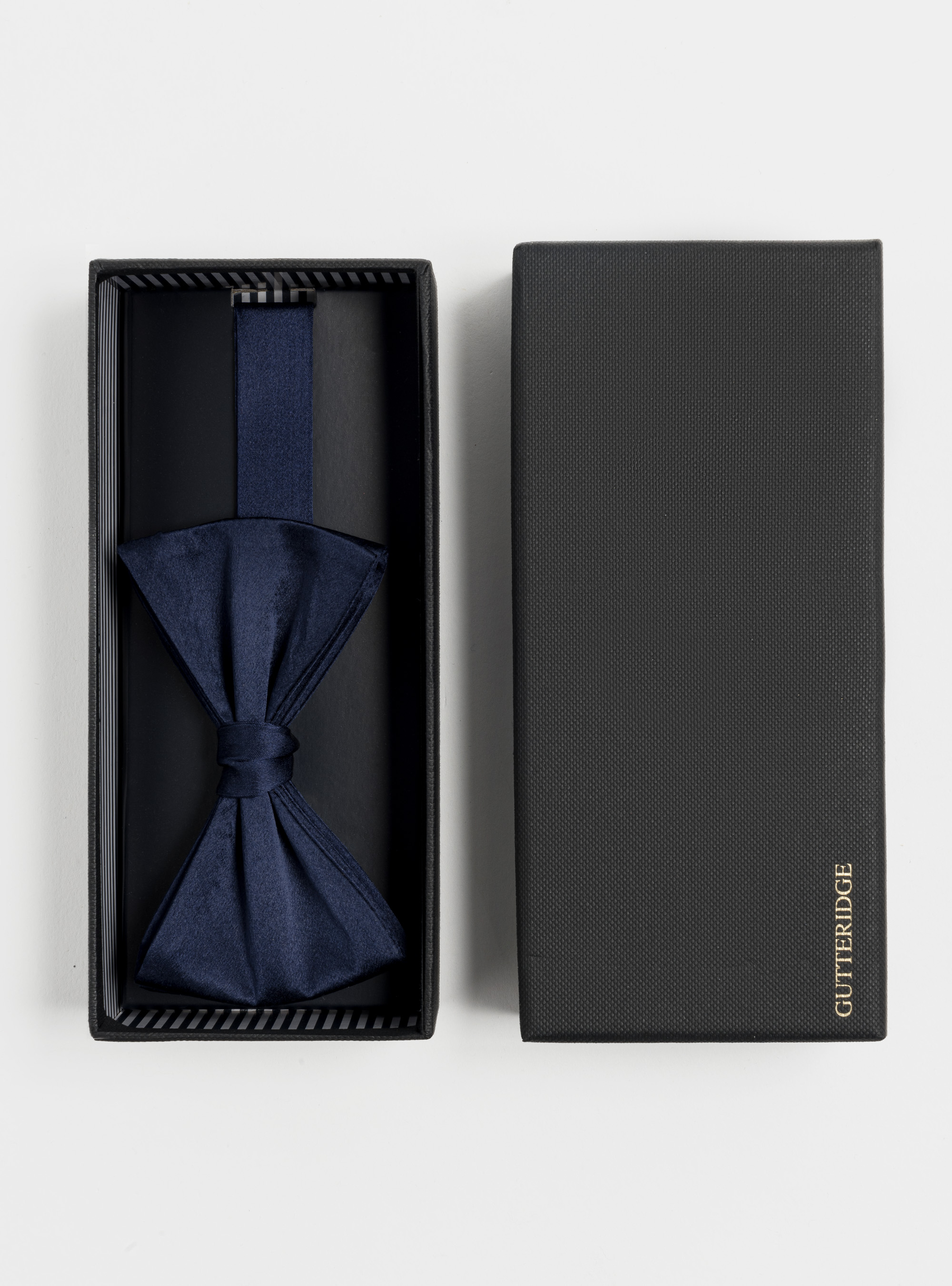 Papillon in raso di seta, BLU NAVY