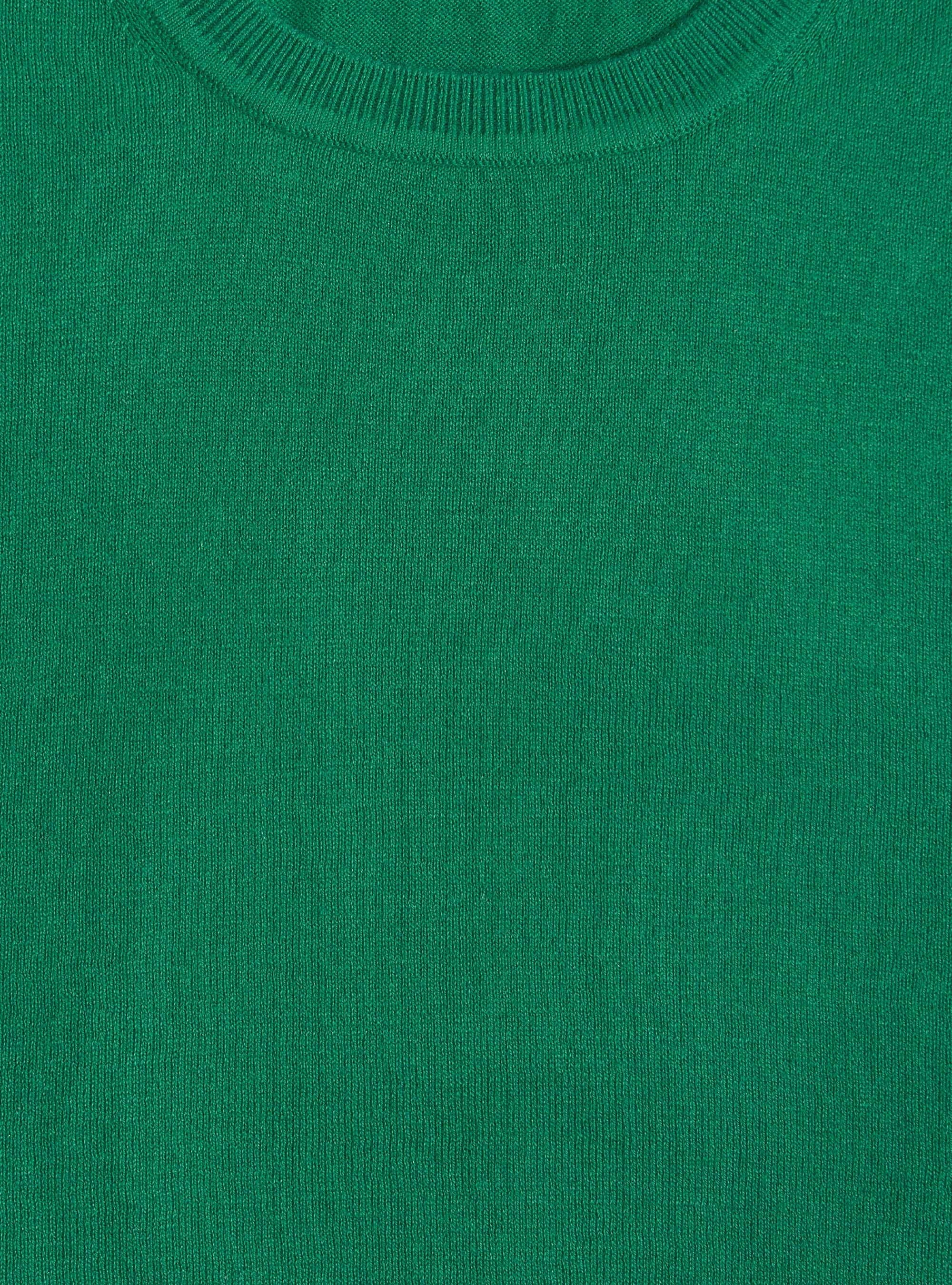 Maglia girocollo in cotone seta e cashmere, OLIVA