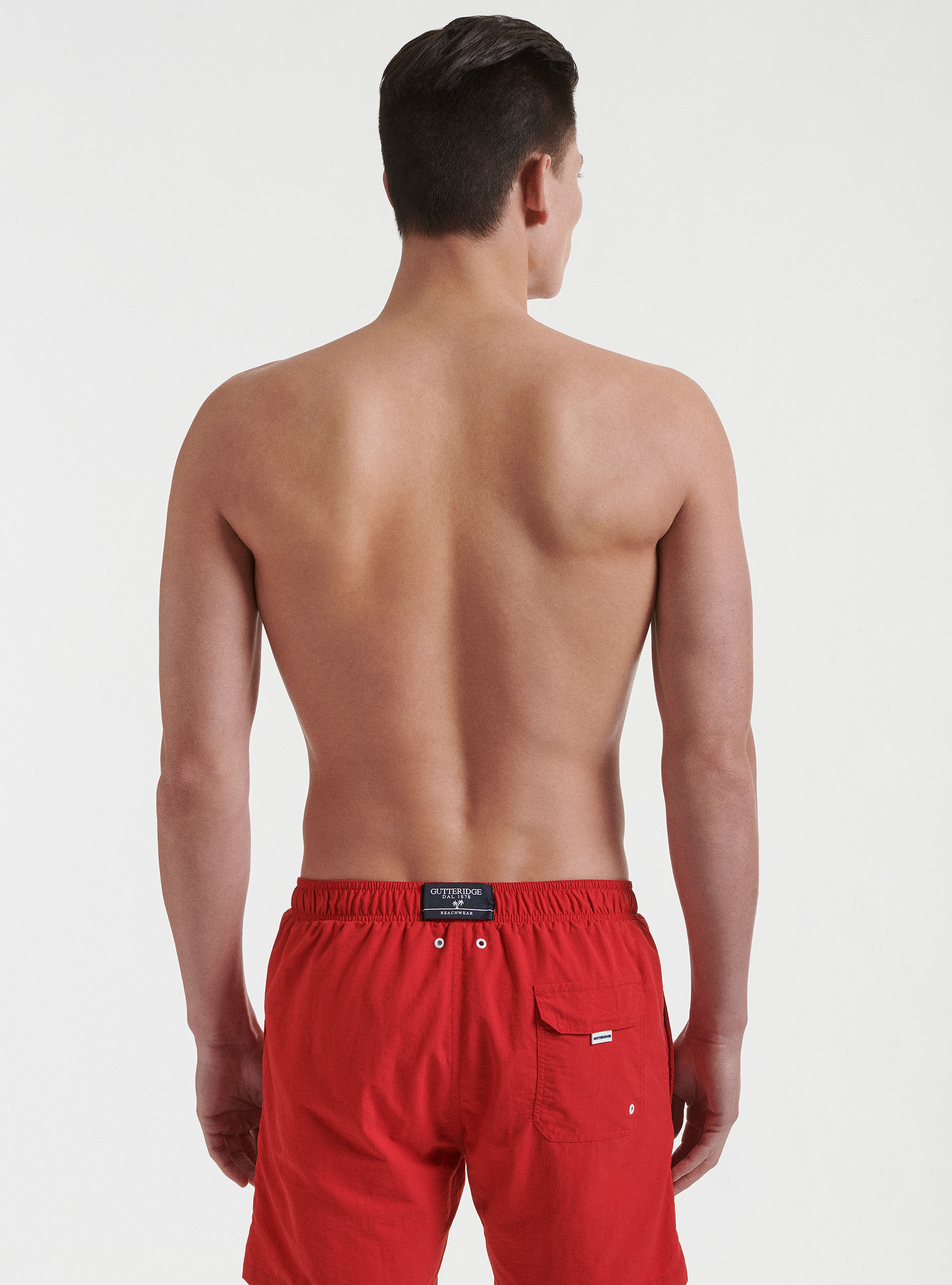 Costume da bagno tinta unita, ROSSO