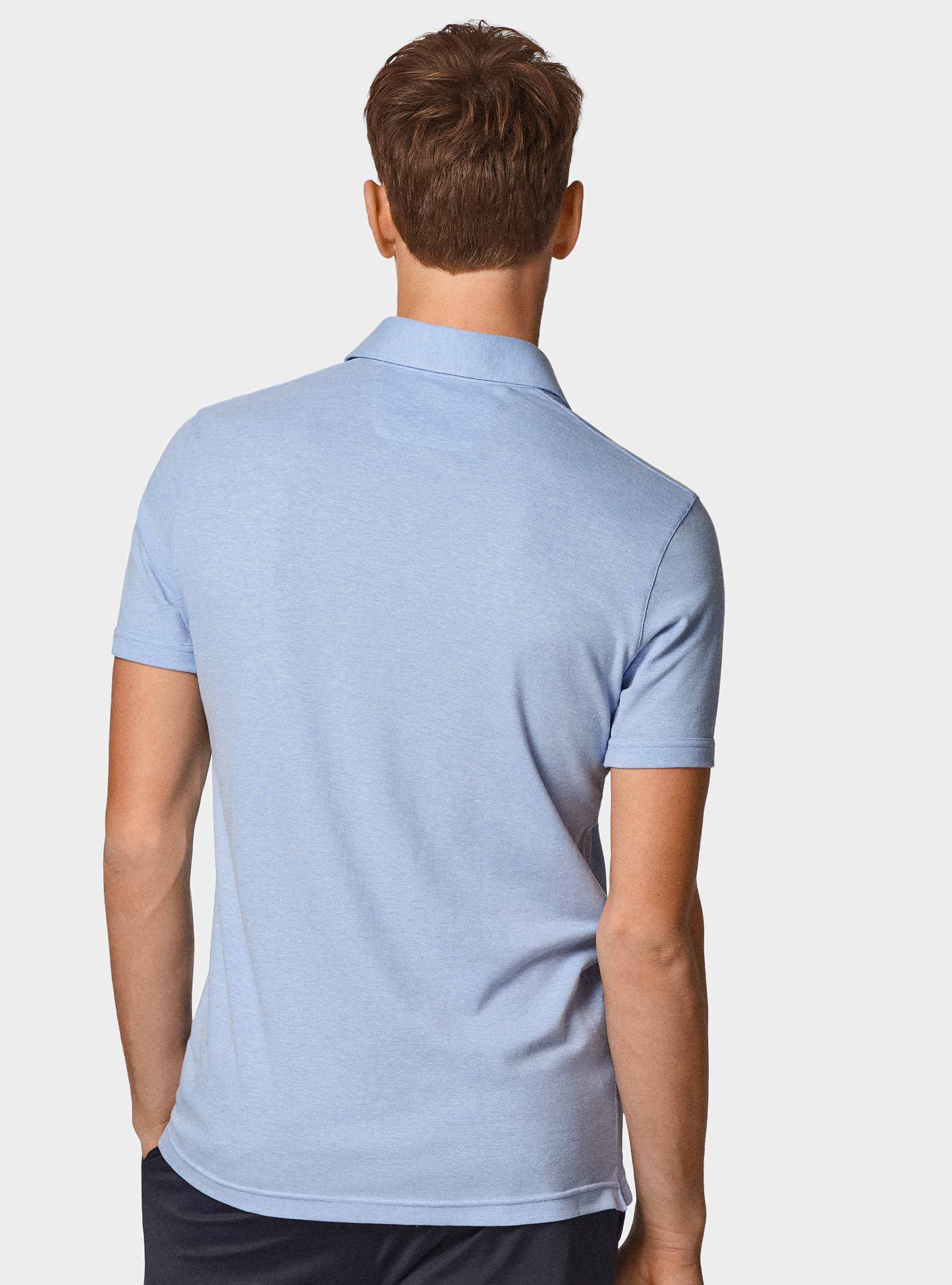 Polo en piqu&eacute; extensible GT01, BLEU CIEL