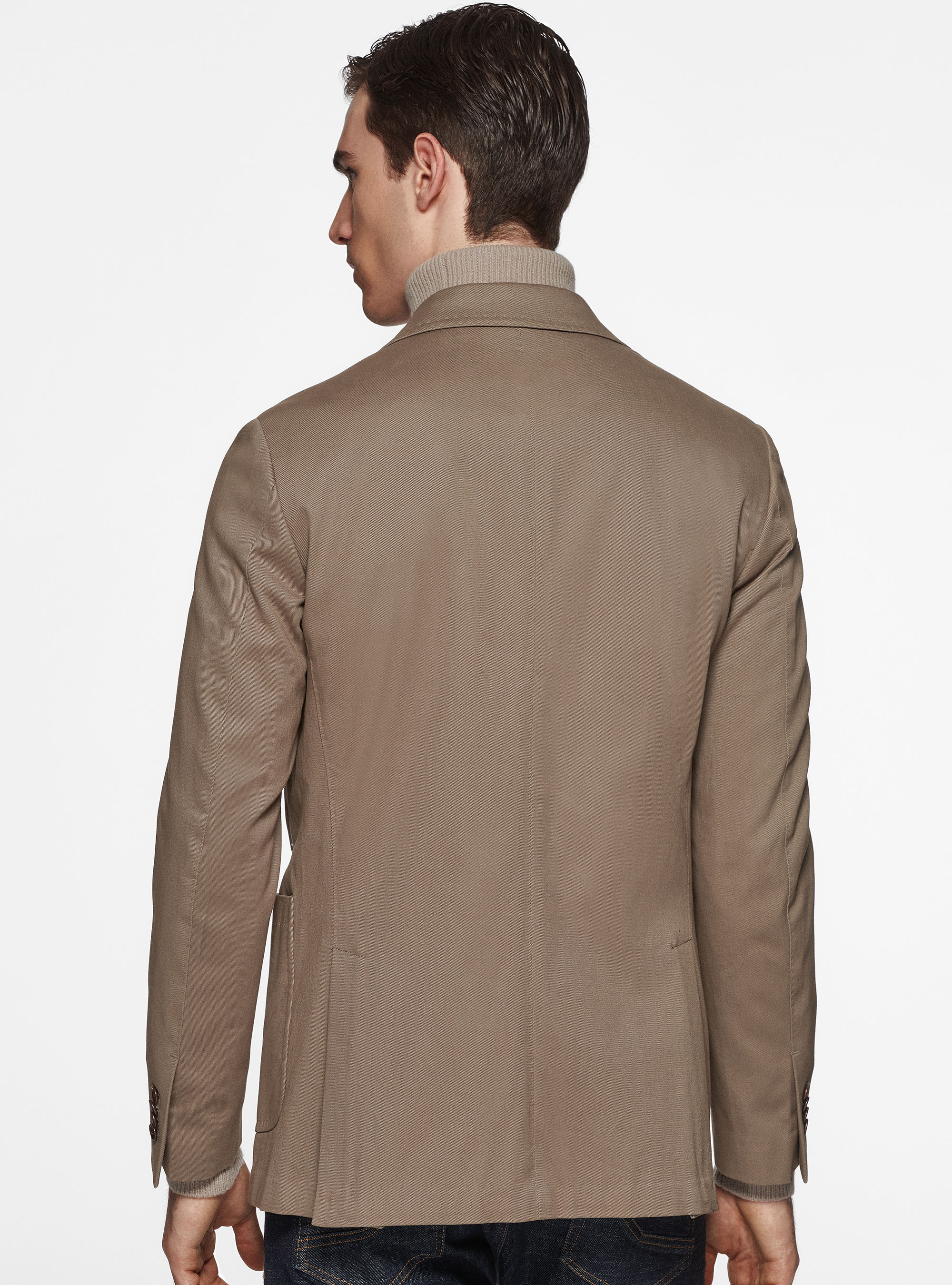 Giacca in cotone smerigliato, FANGO