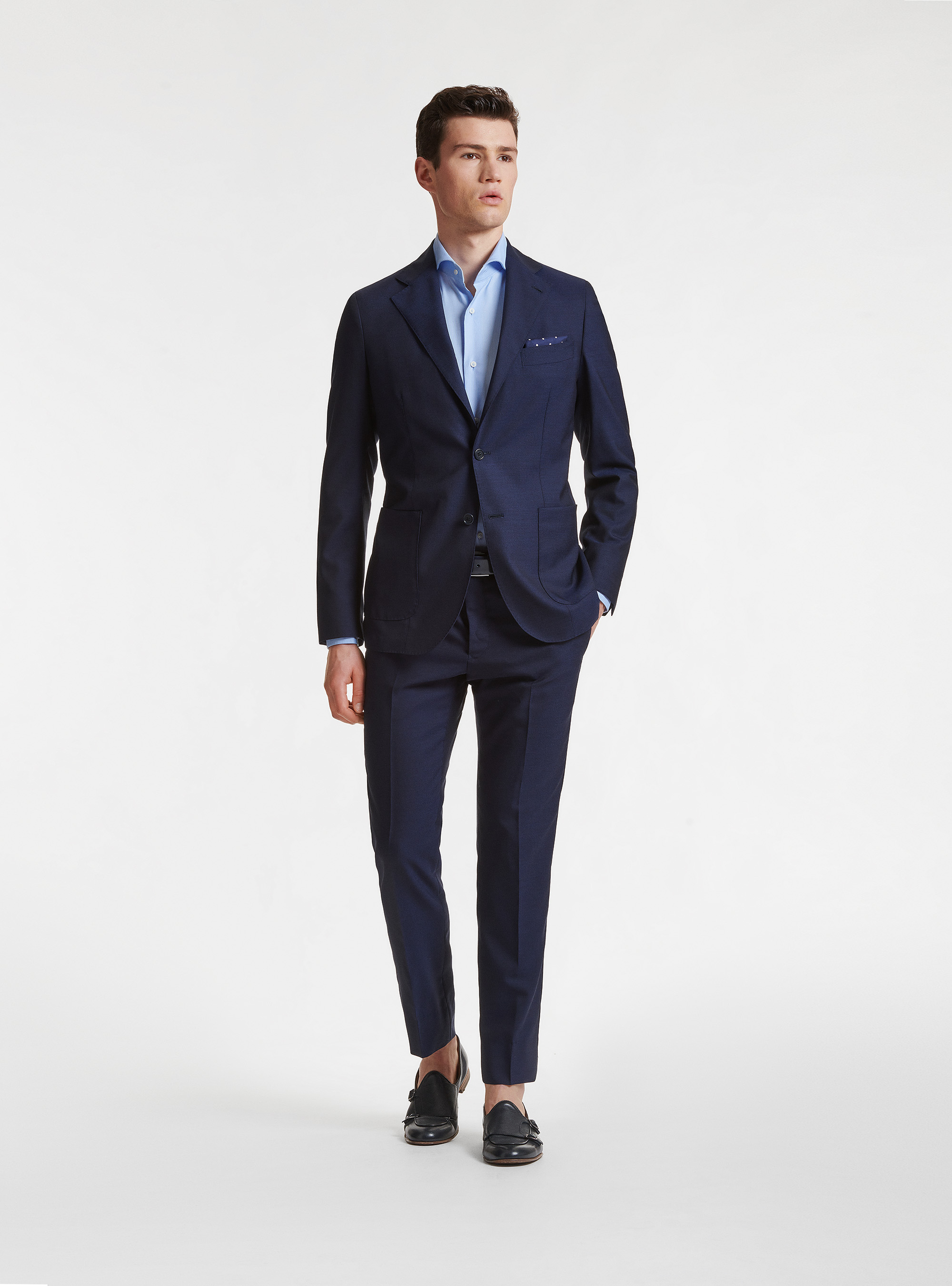 Pure wool suit blazer Vitale Barberis Canonico, NAVY BLUE