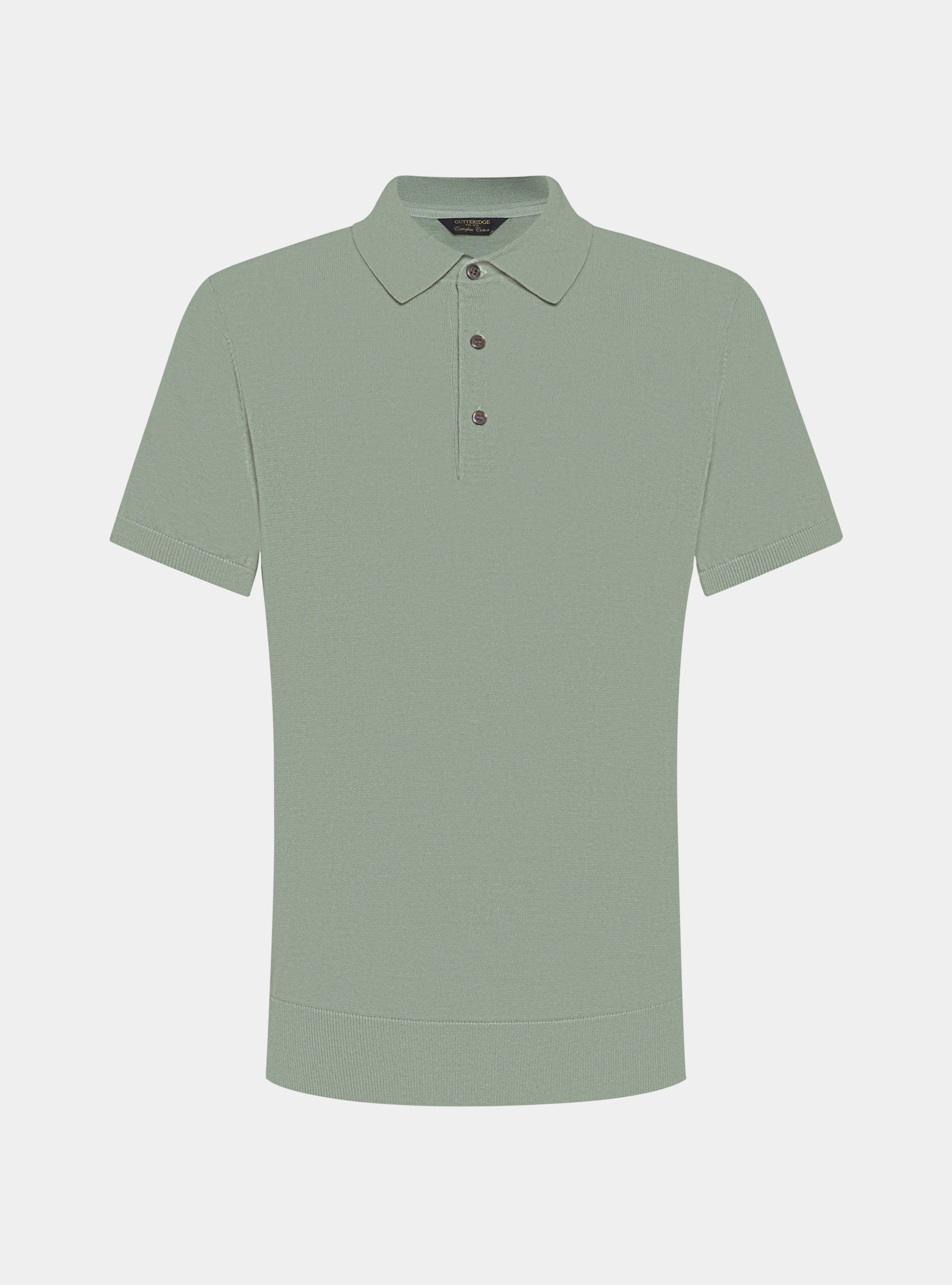 Polo de punto de algodón extrafino, SALVIA 0602C