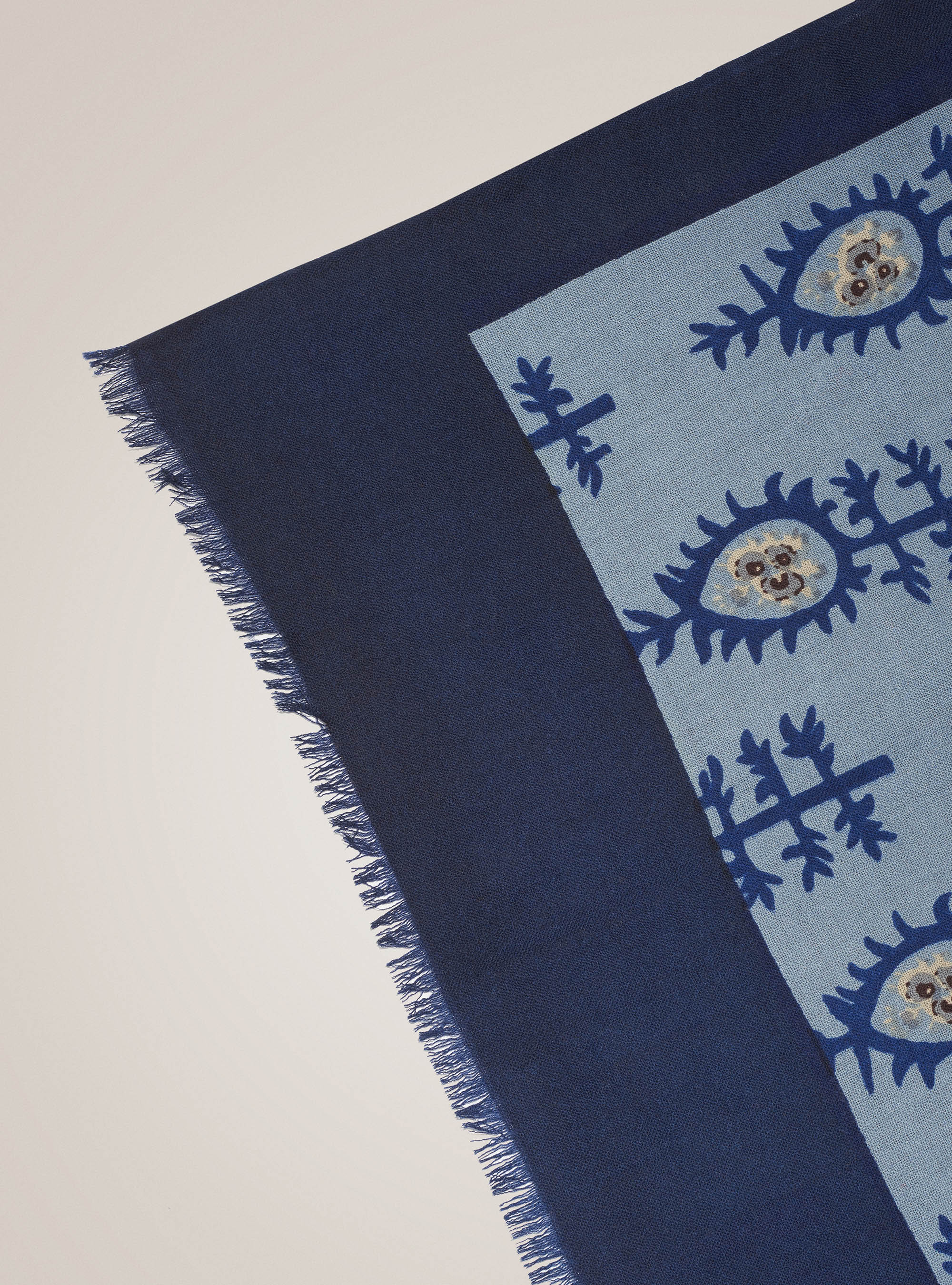 Sciarpa 100% lana a fantasia, POLVERE