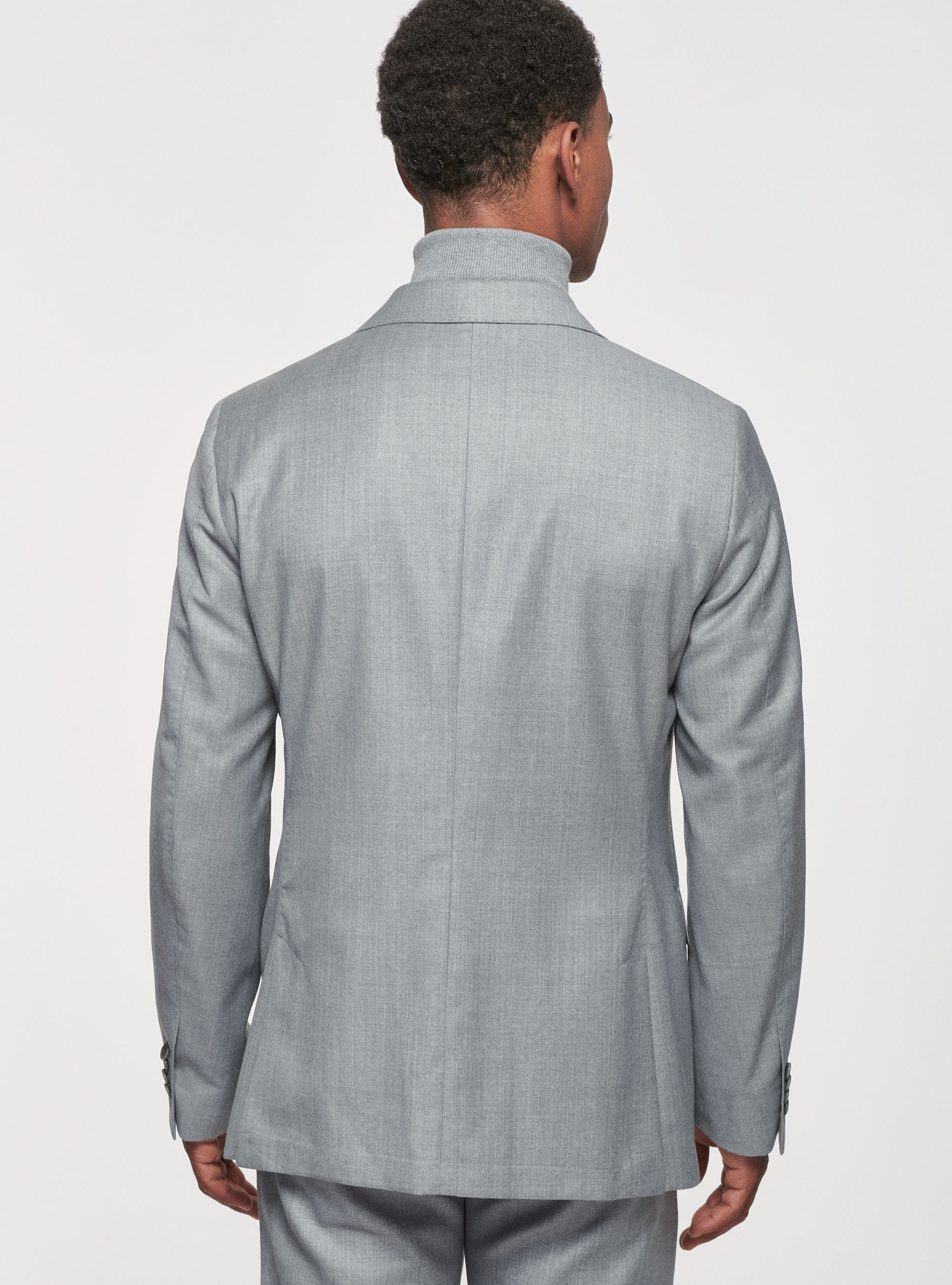 Giacca in pura lana superfine 110's, GRIGIO CHIARO MELANGE