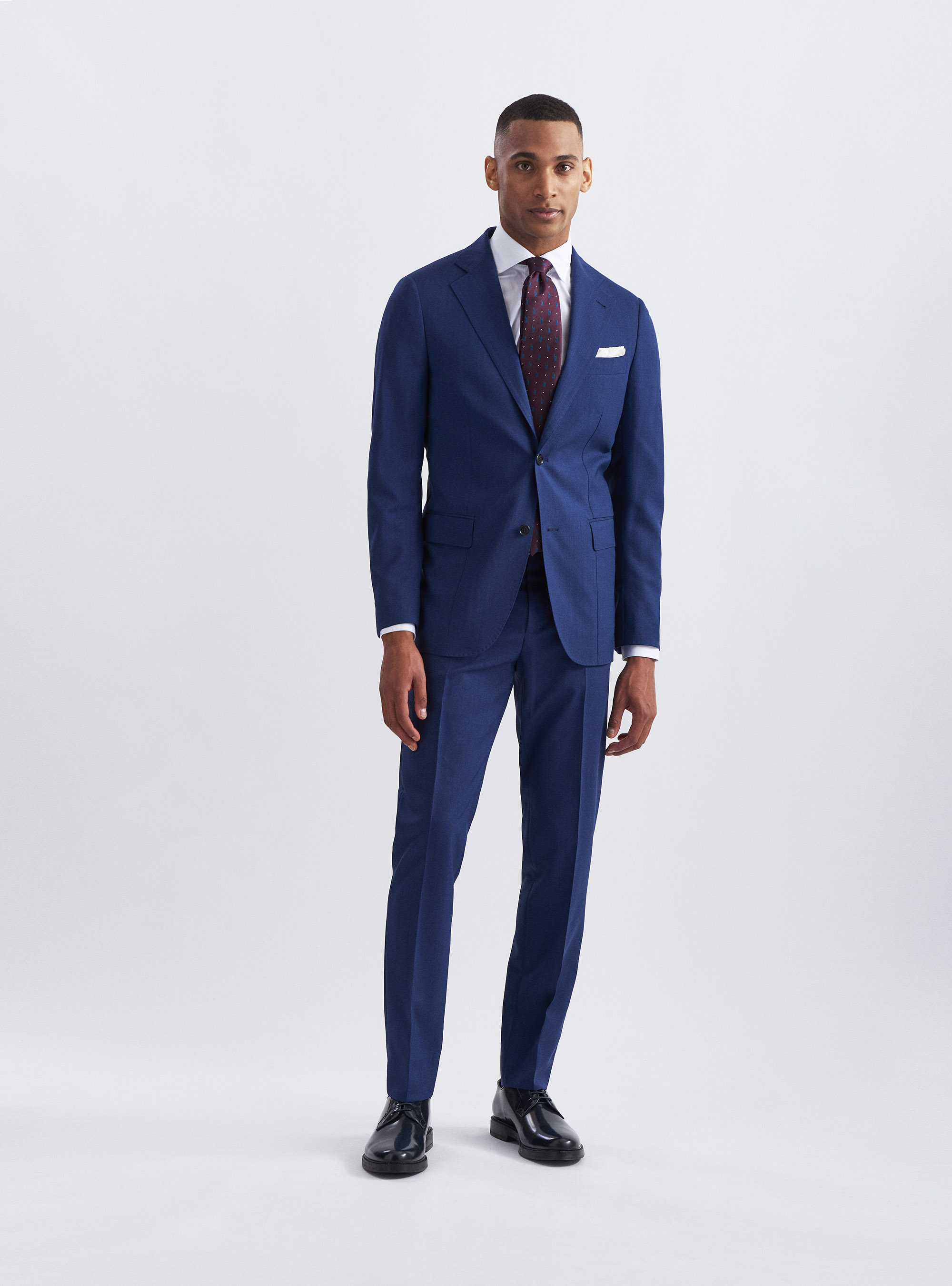 Giacca per abito in pura lana tessuto Vitale Barberis Canonico, BLU