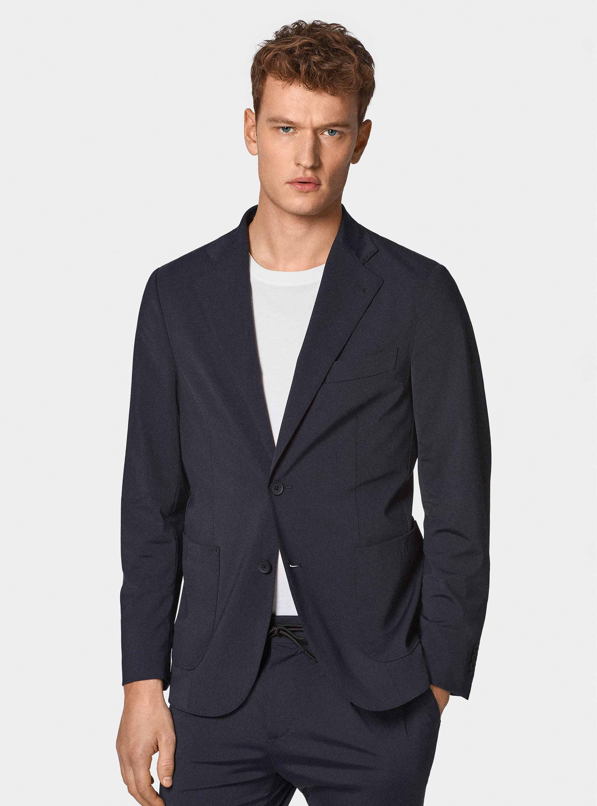 Giacca GT01 in jersey elasticizzato, BLU NAVY