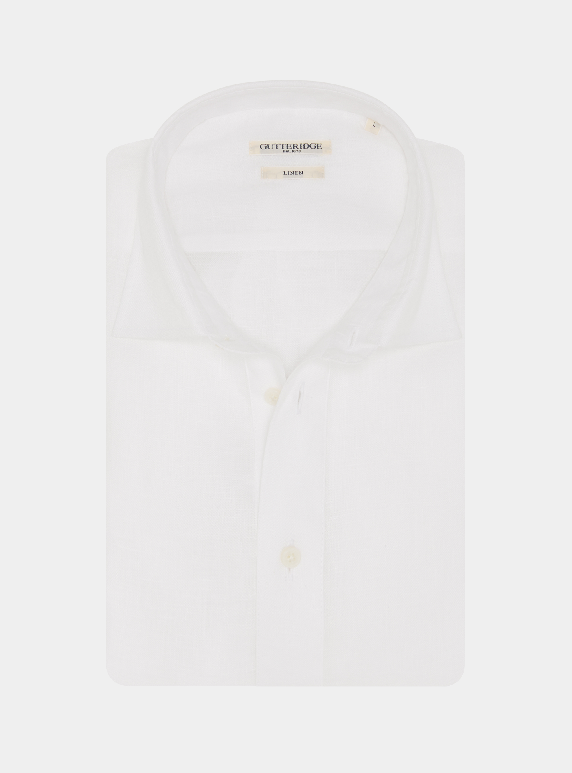 Pure linen polo shirt, WHITE