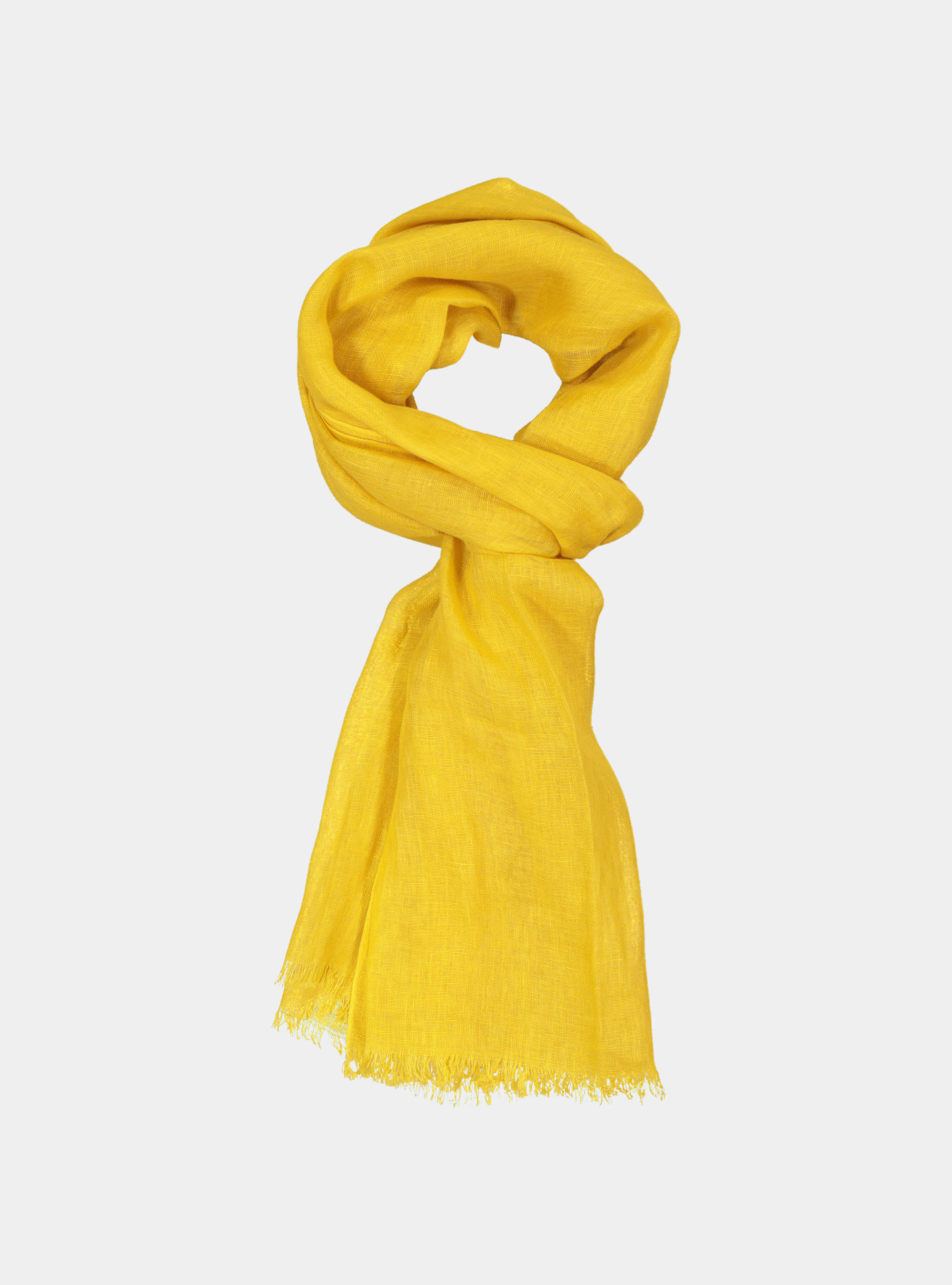 Einfarbiger Leinenschal, GIALLO 0782C