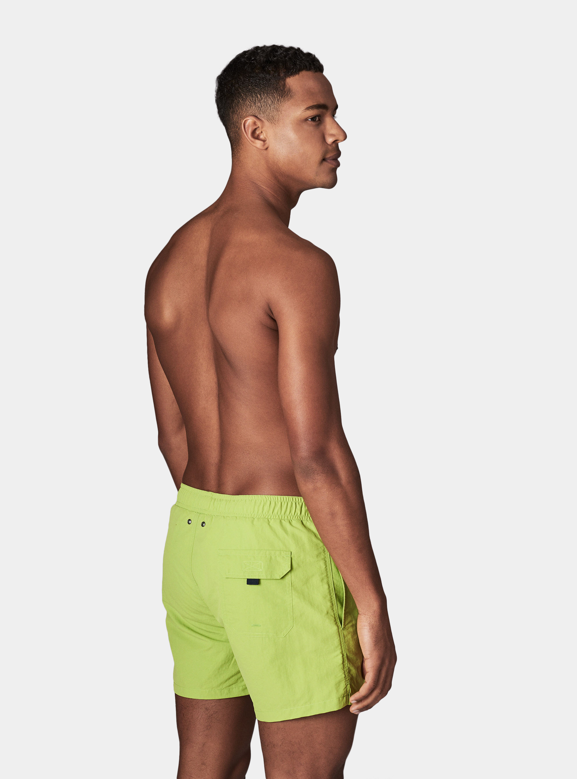 Basic solid colour swimsuit, GREEN