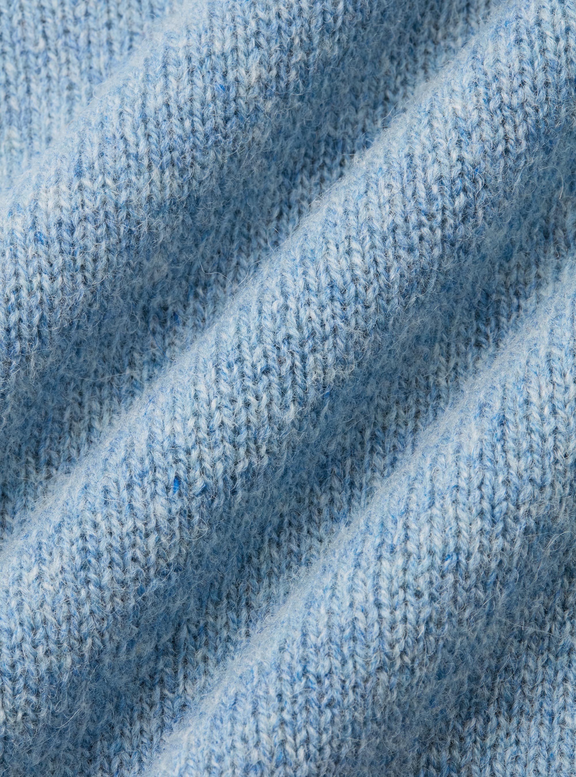 Shetland wool crew-neck sweater, LIGHT BLUE