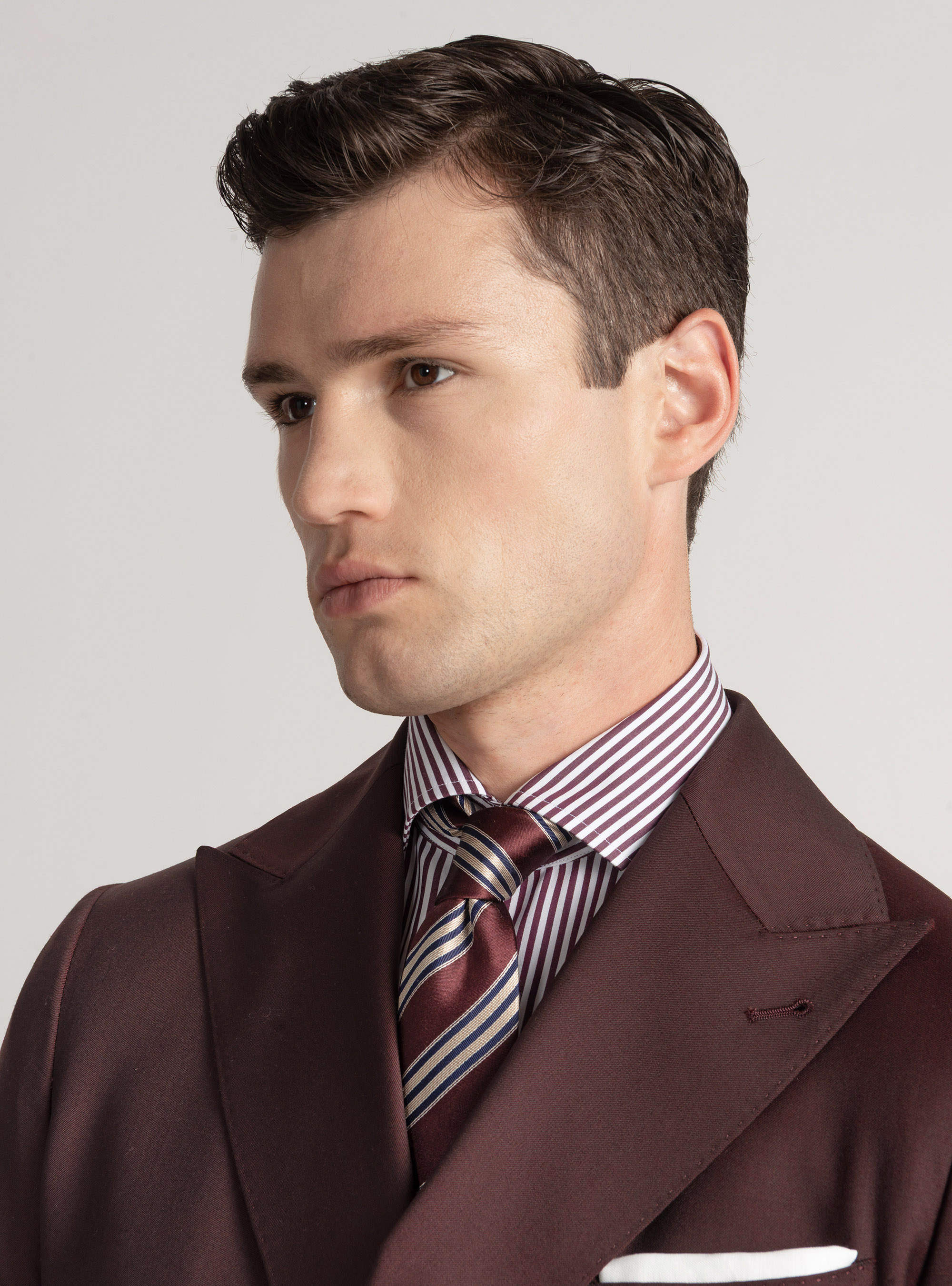 Americana de traje de lana superfina 110 de Reda, BURDEOS