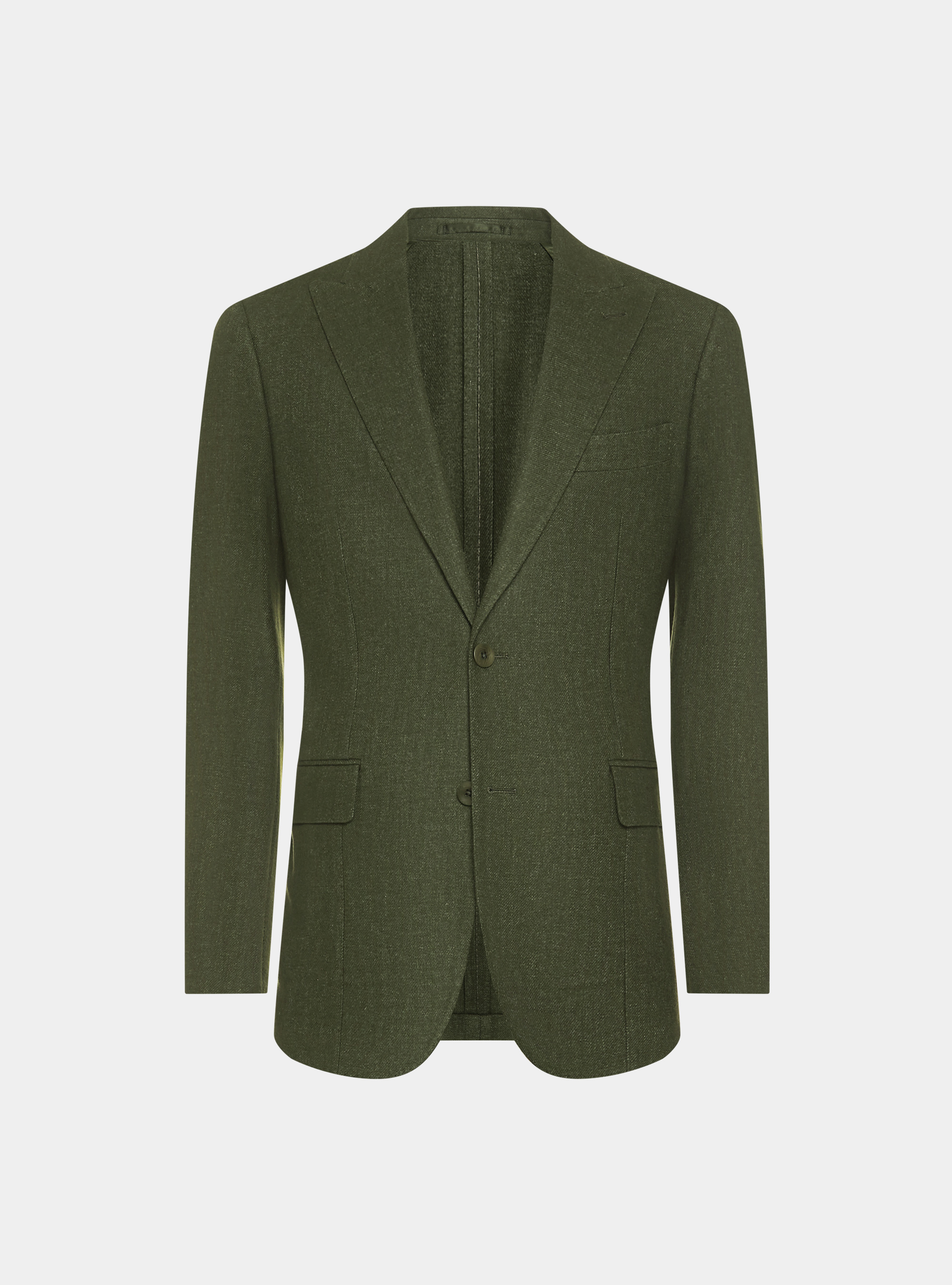 Giacca petto a lancia in flanella Duemilagori, VERDE