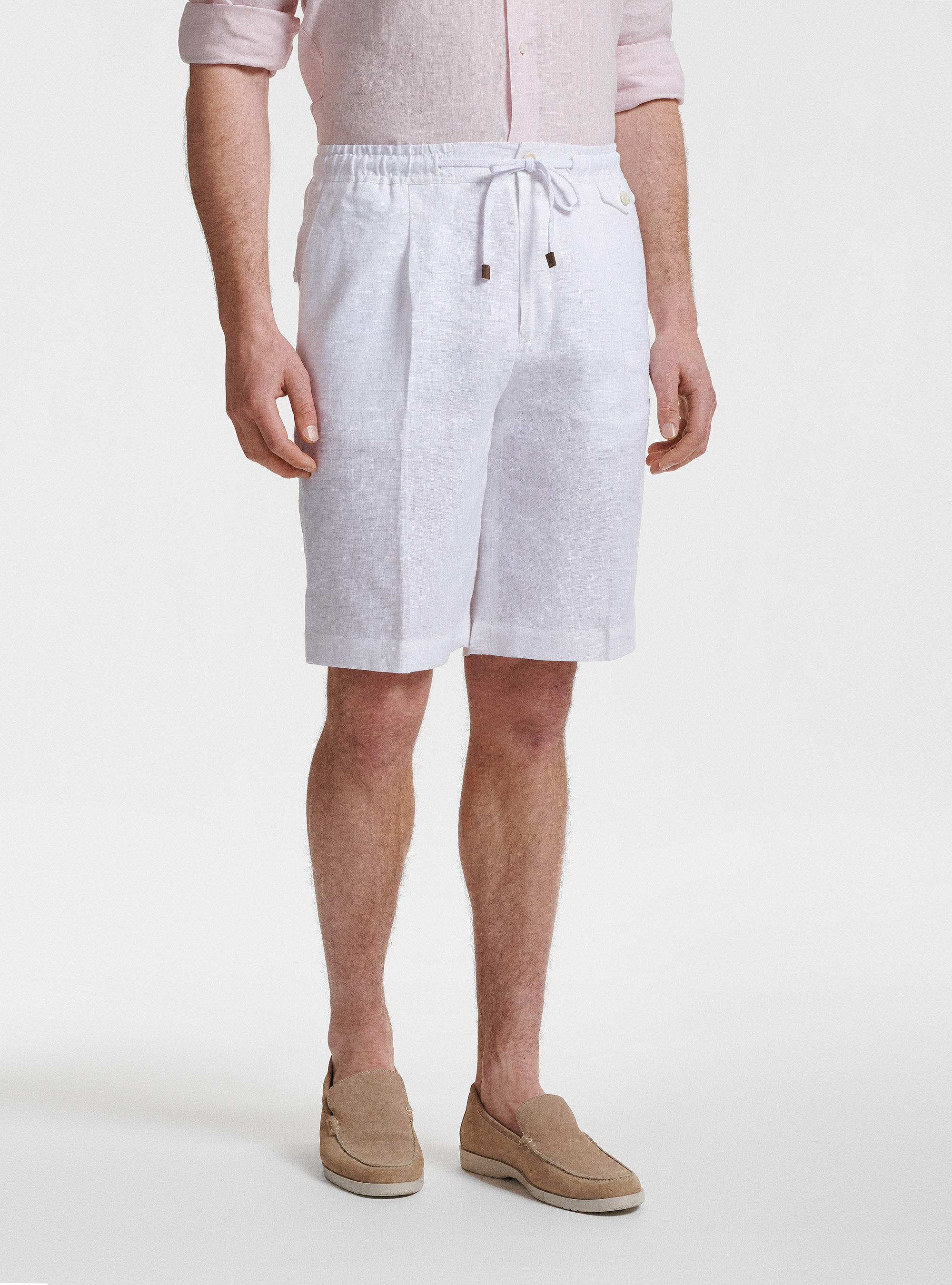 Plain-coloured shorts in pure linen | GutteridgeUK | catalog-gutteridge ...
