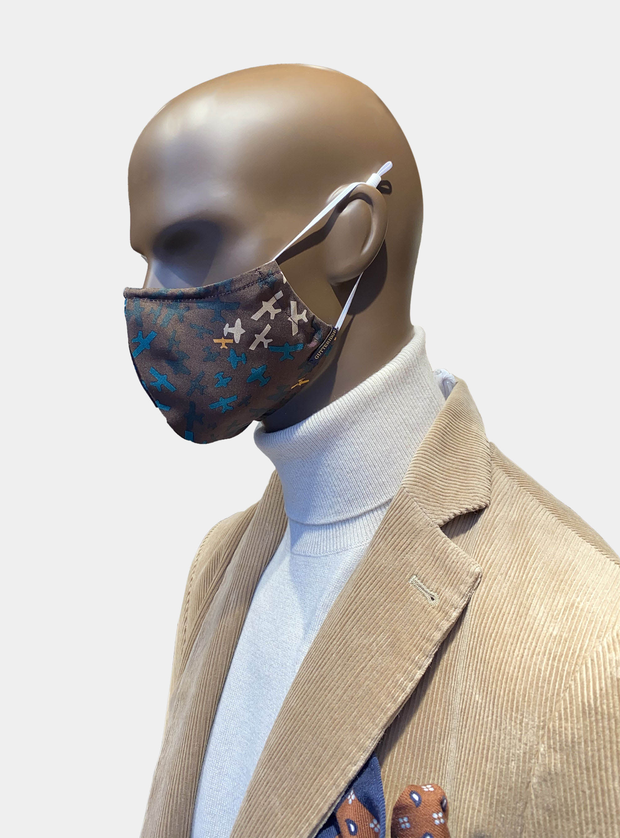 Couverture de masque motif avions, BOUE