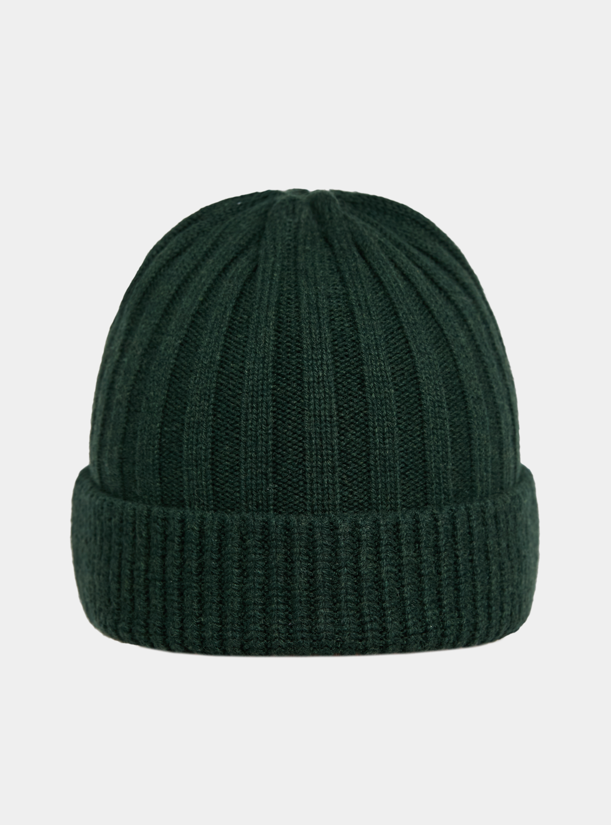 English rib cashmere blend hat, GREEN