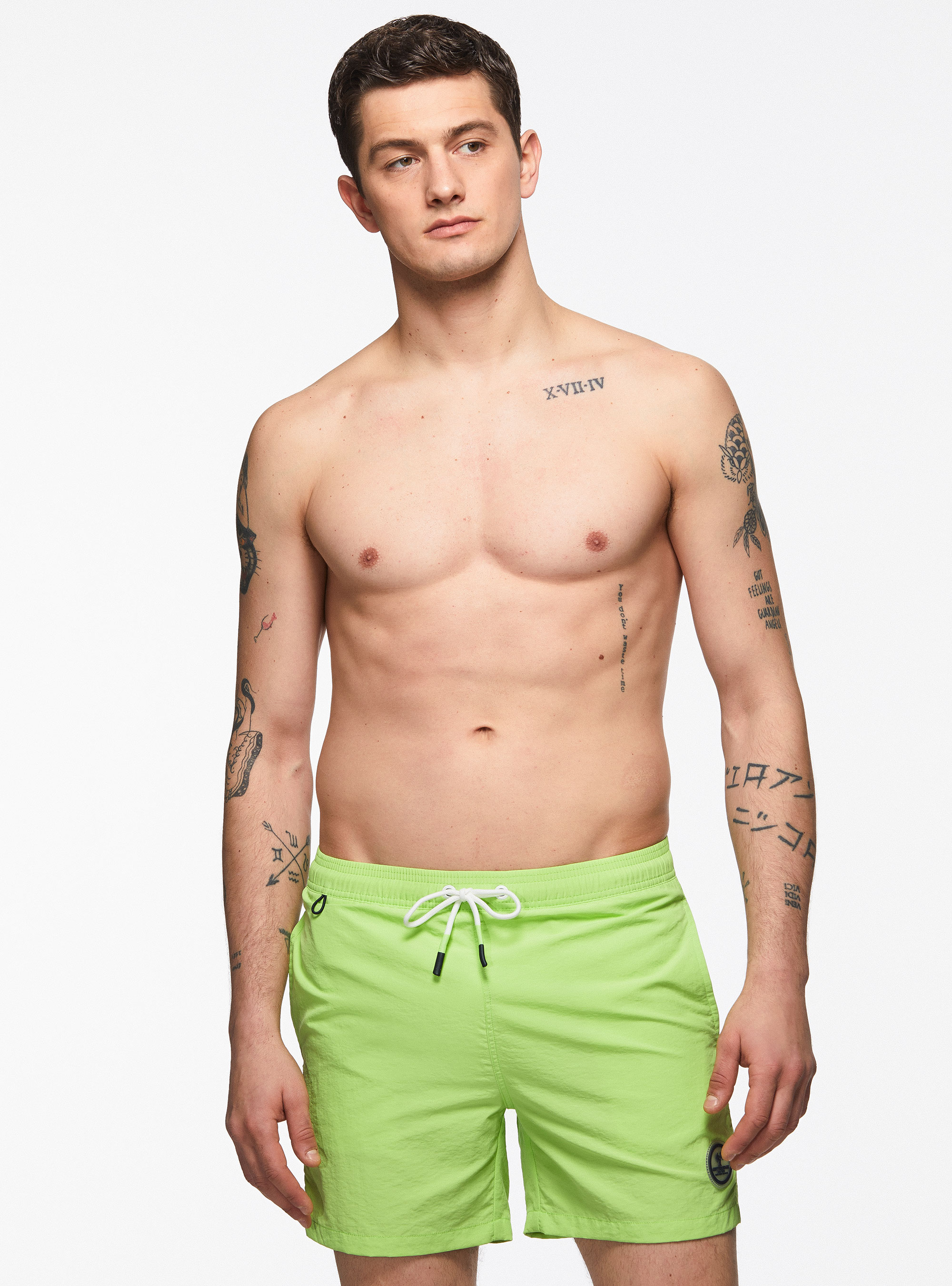 Costume da bagno tinta unita, 0620C VERDE CHIARO