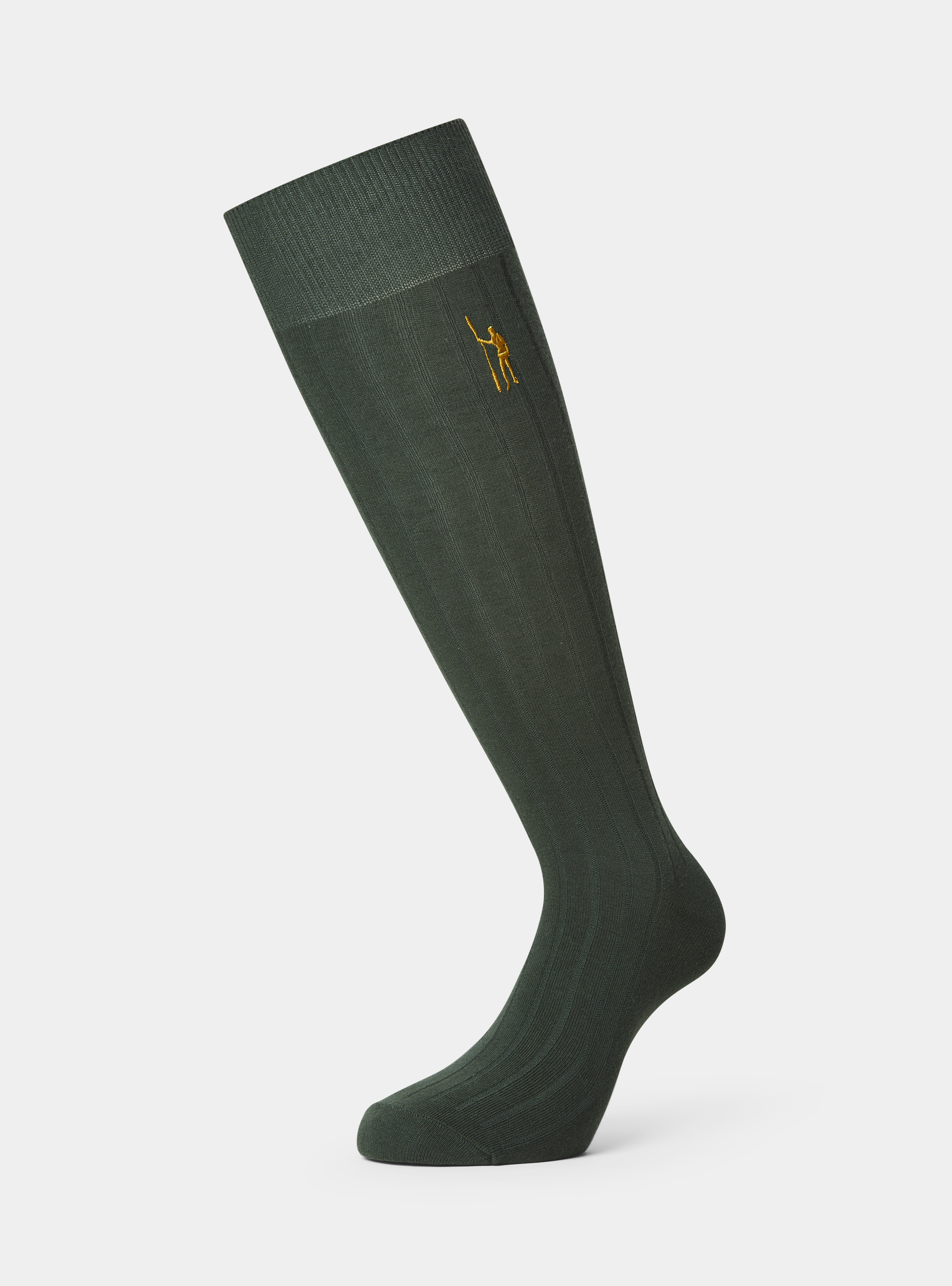 Gerippte Socken aus einer Baumwollmischung, VERDE 0600C