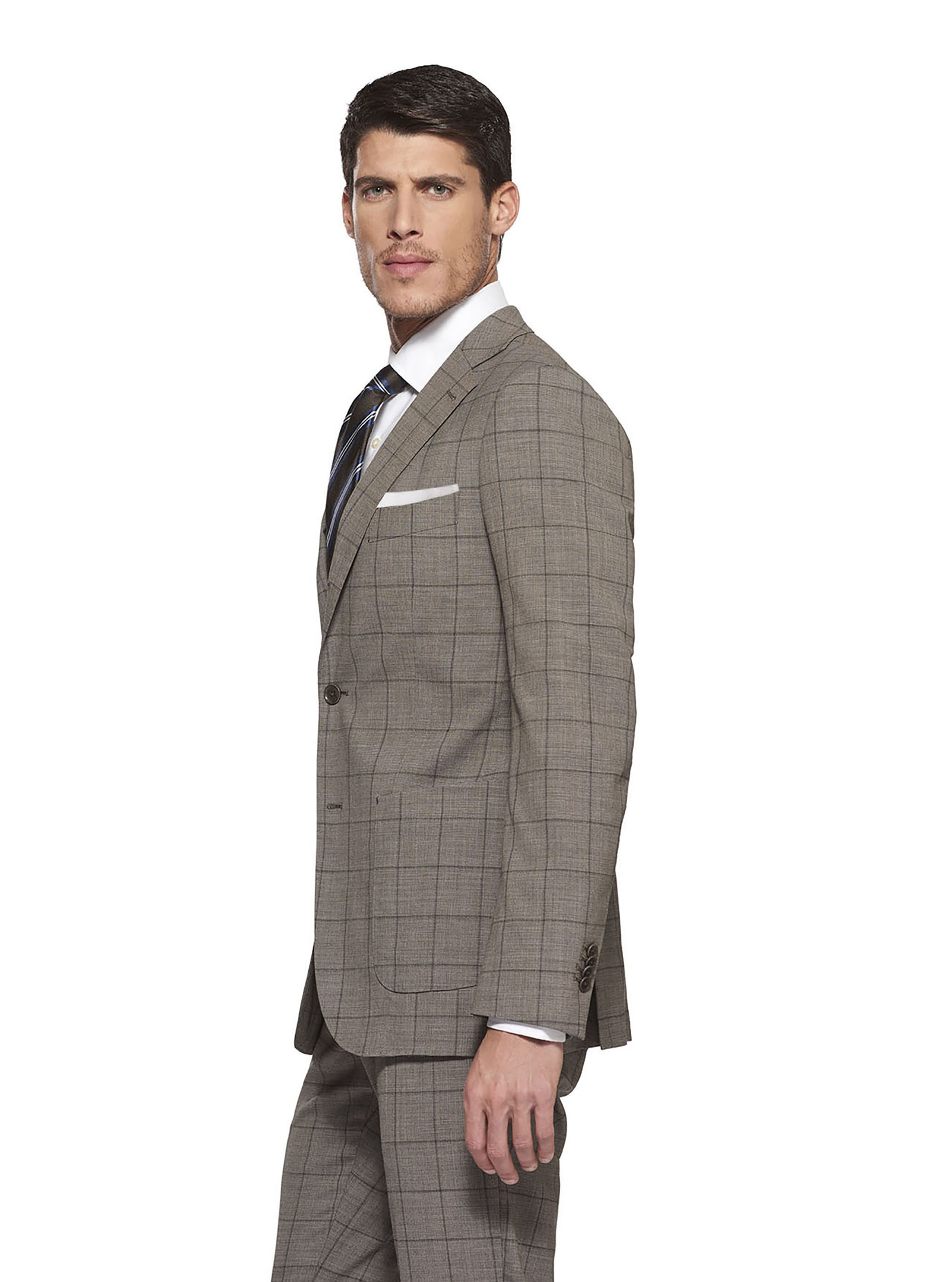 Stretch wool seersucker suit, MUD