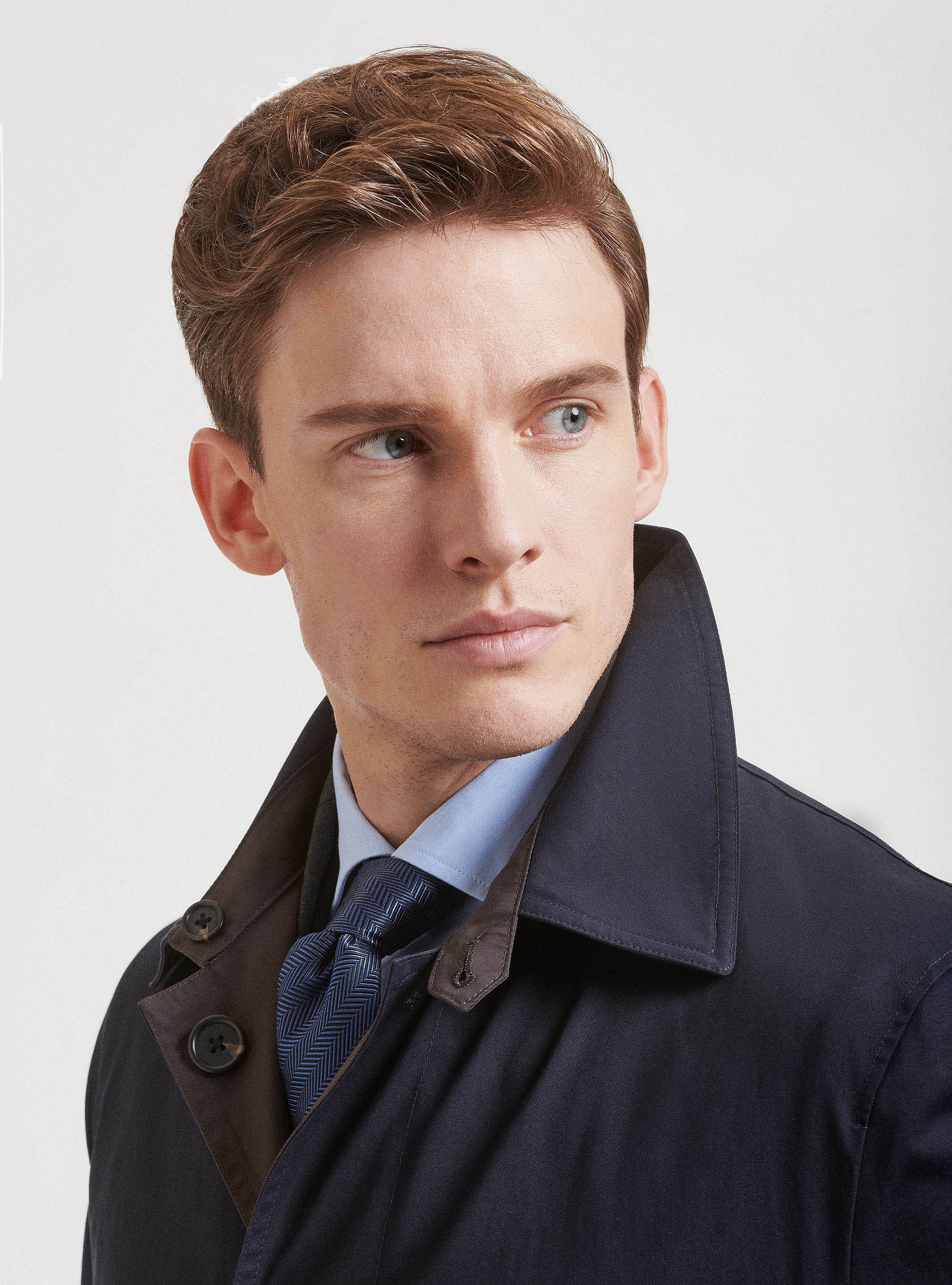 Impermeabile reversibile in tessuto tecnico, BLU NAVY