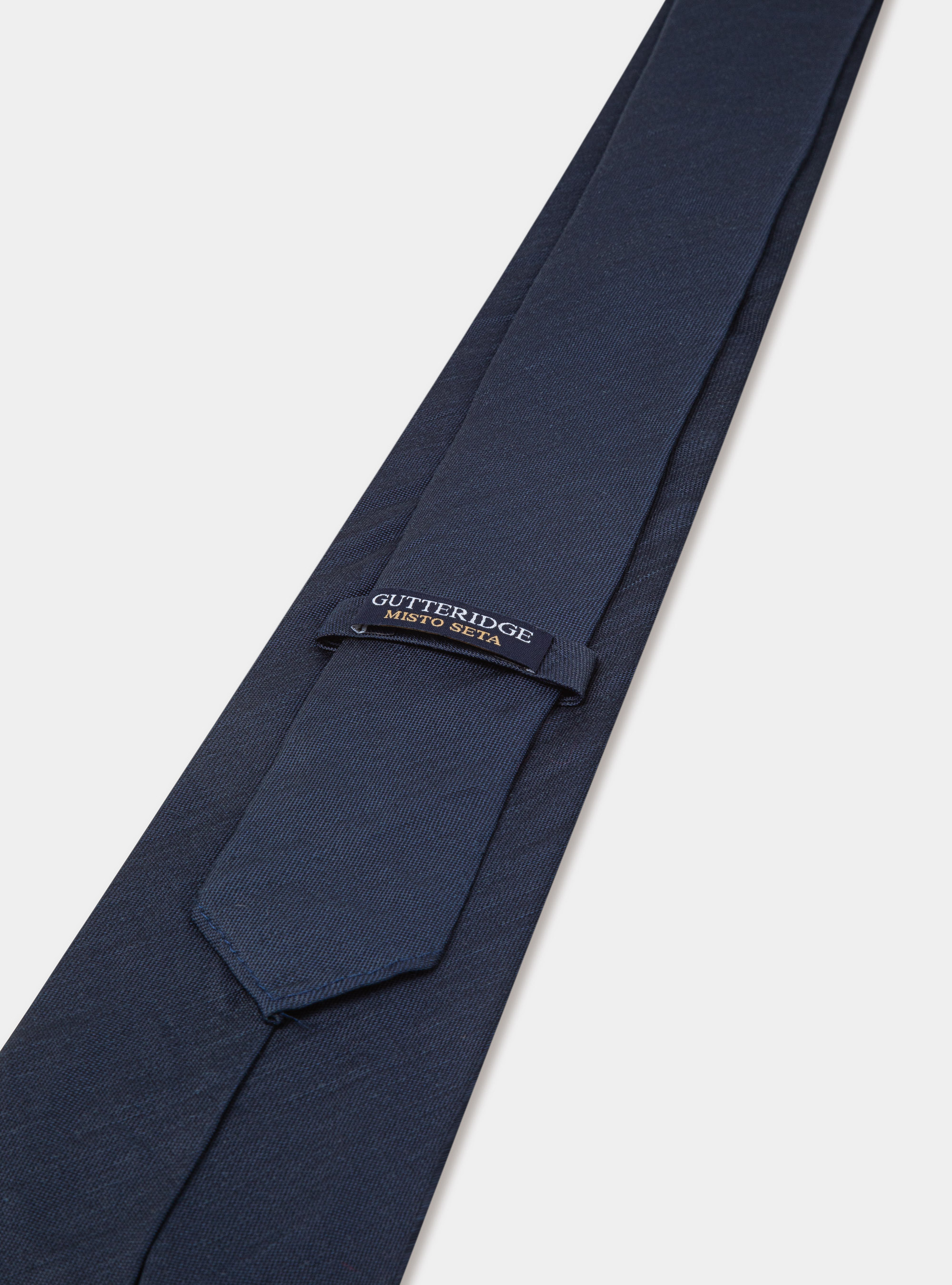 Cravatta in seta e lino, BLU NAVY