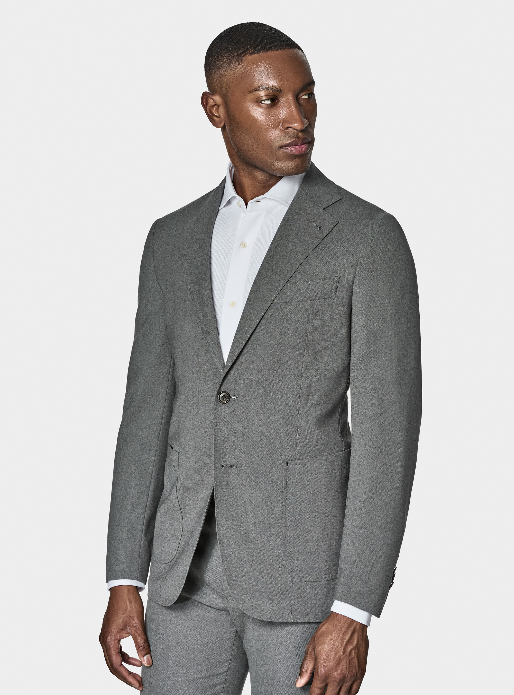 Giacca abito travel in pura lana Cerruti, GRIGIO CHIARO