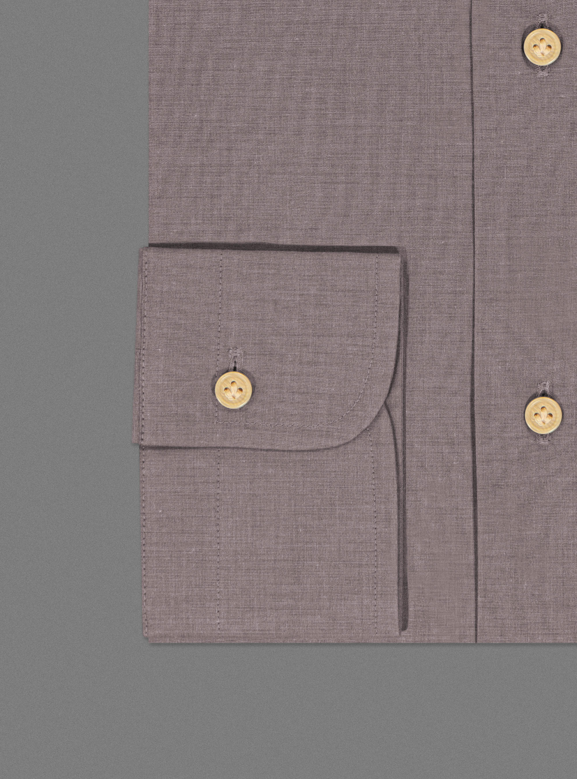 Camicia collo francese in leggera mussola di cotone, MARRONE